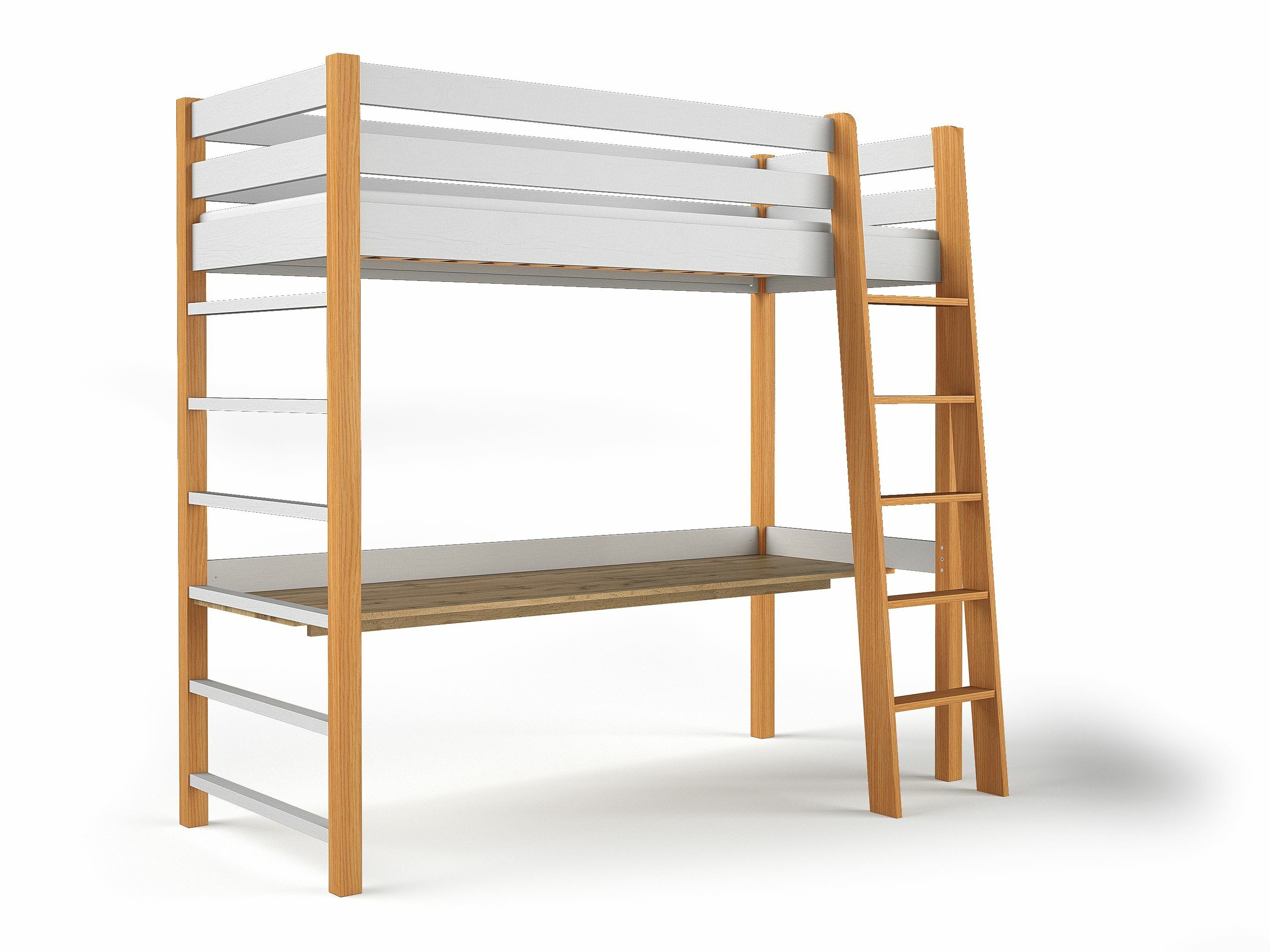 Visoka postelja Ogden 173 (Bela)