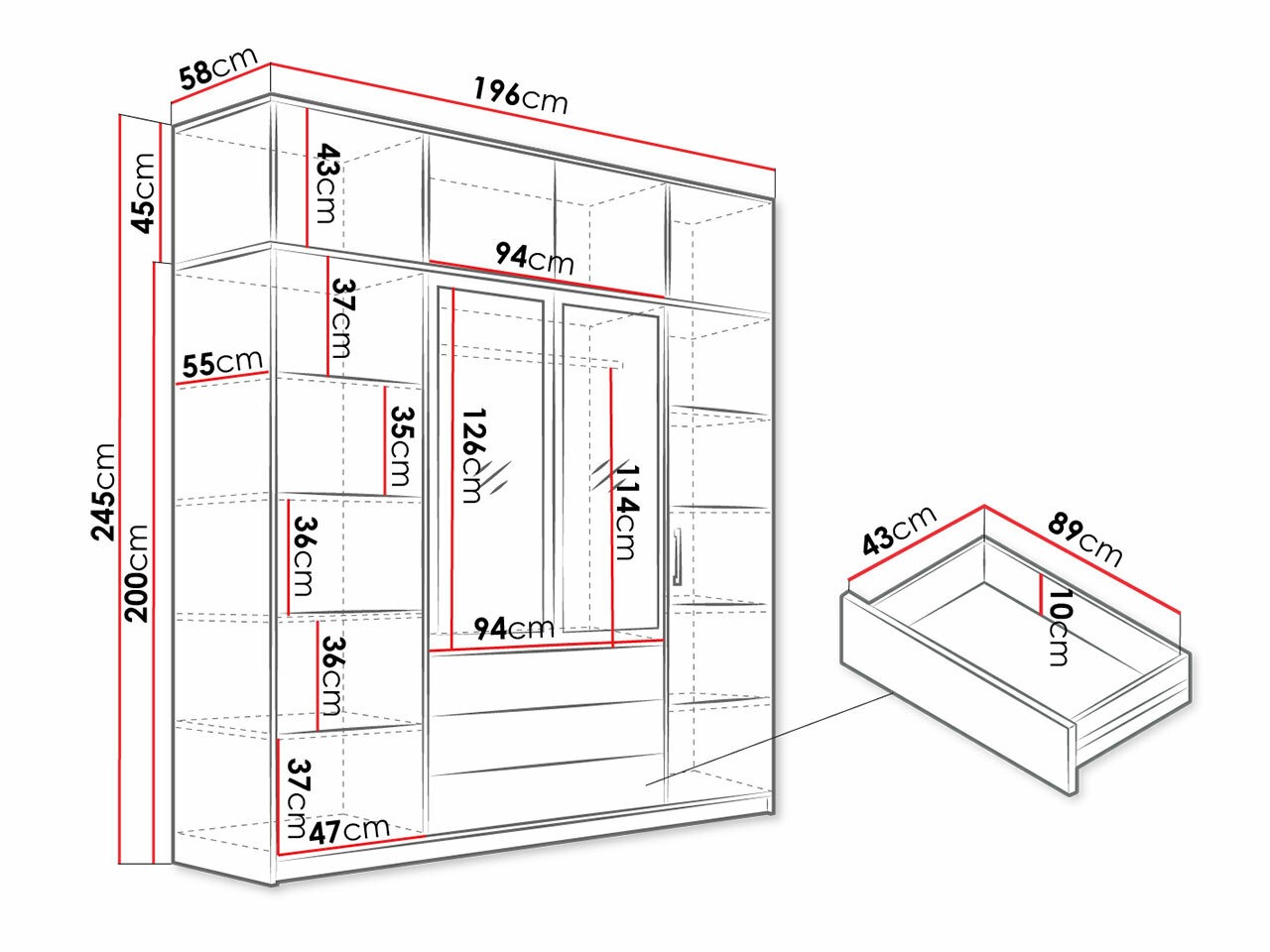 Garderobna omara Lombala 110