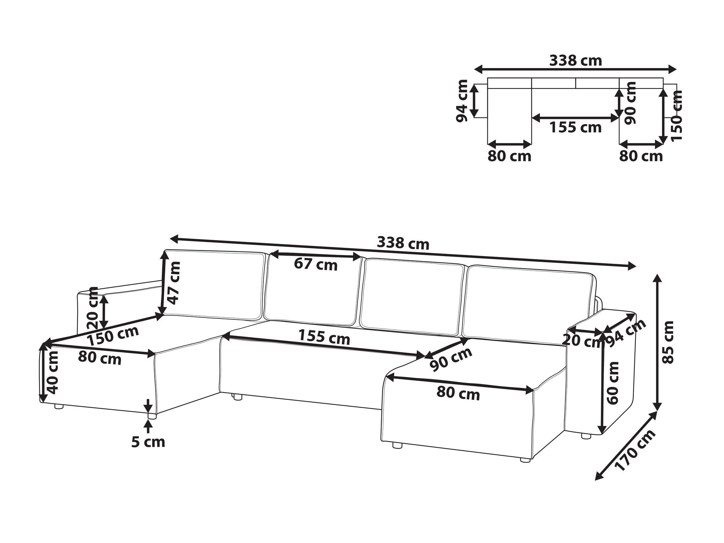 Kotna garnitura Berwyn 3040 (Svetlo siva)