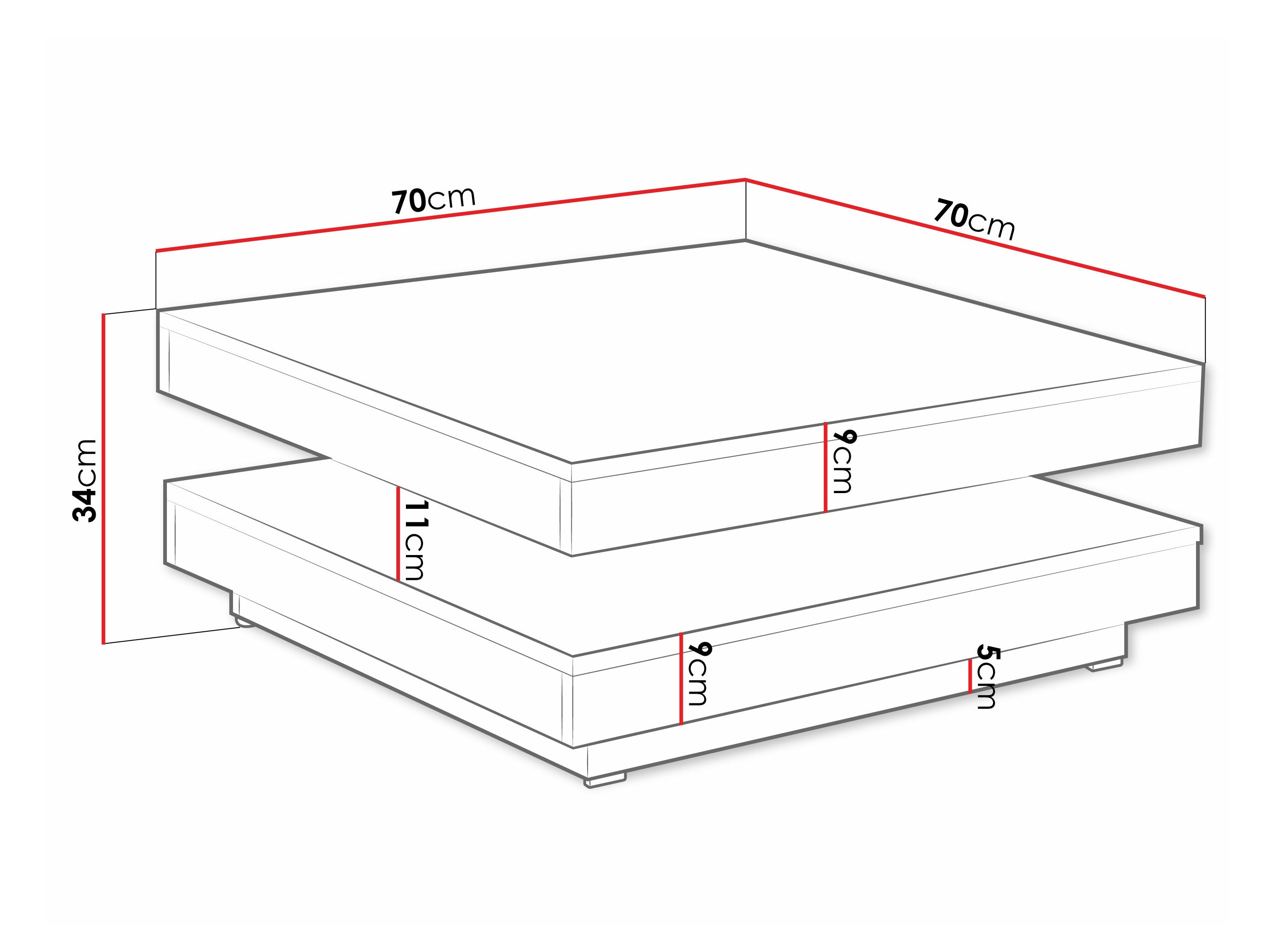 Raztegljiva klubska mizica SL5352 s poškodovano embalažo