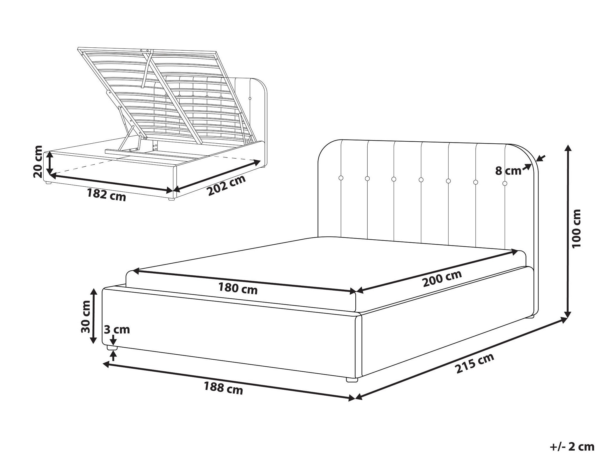 Postelja Berwyn 3092 (Bela)