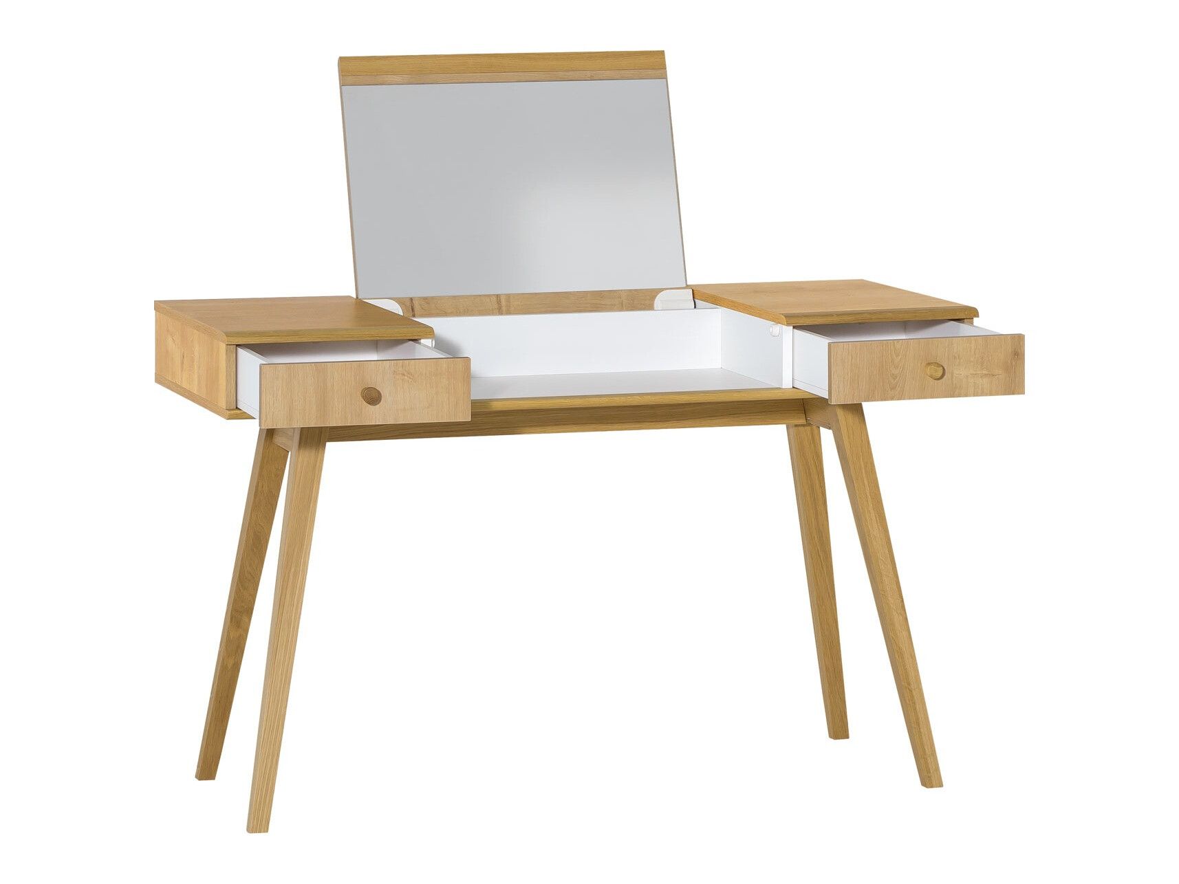 Toaletna mizica Ruvruvi 100 (Bela + Hrast)