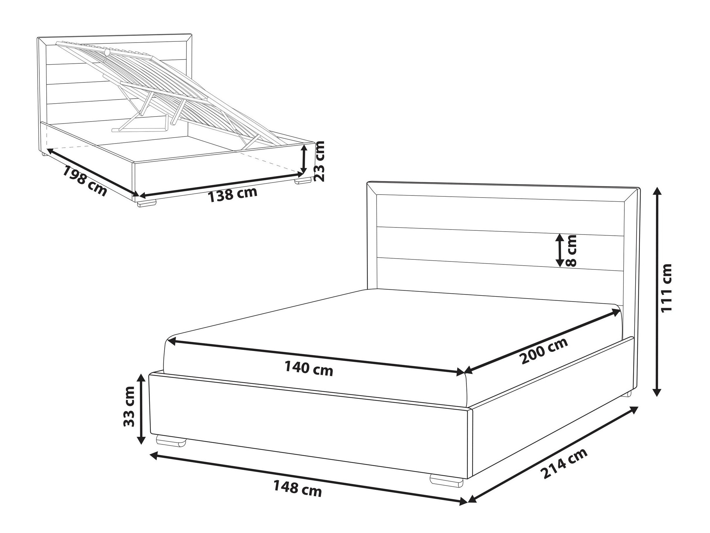 Postelja Berwyn 1218 (Svetlo bež)