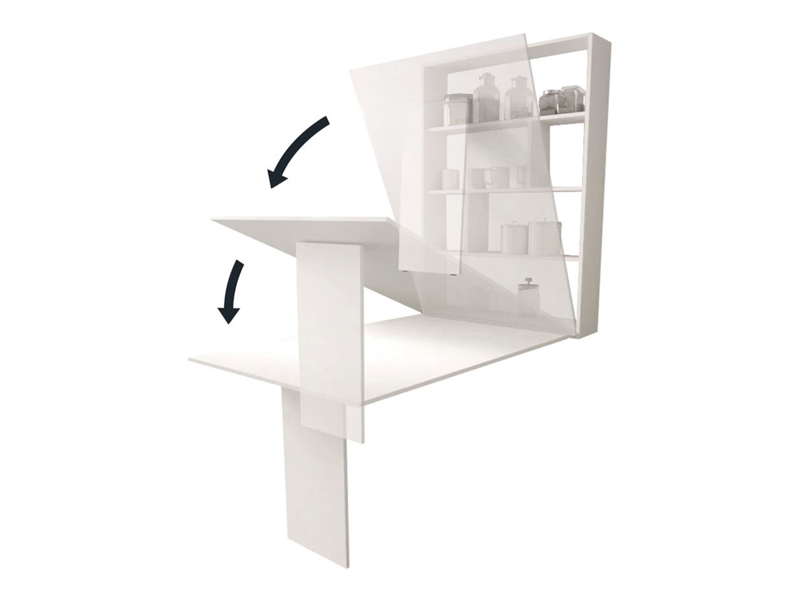 Zložljiva miza Hartford 428 (Črna + Beton)