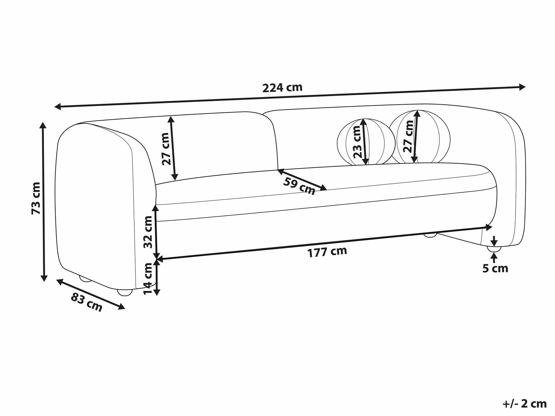 Kavč Veselme 103 (Bela)