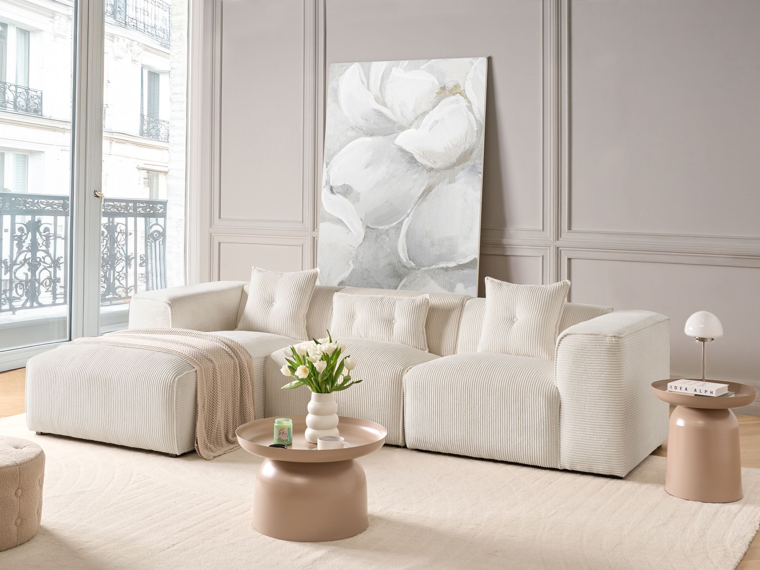 Kotna garnitura Berwyn 3121 (Bela)