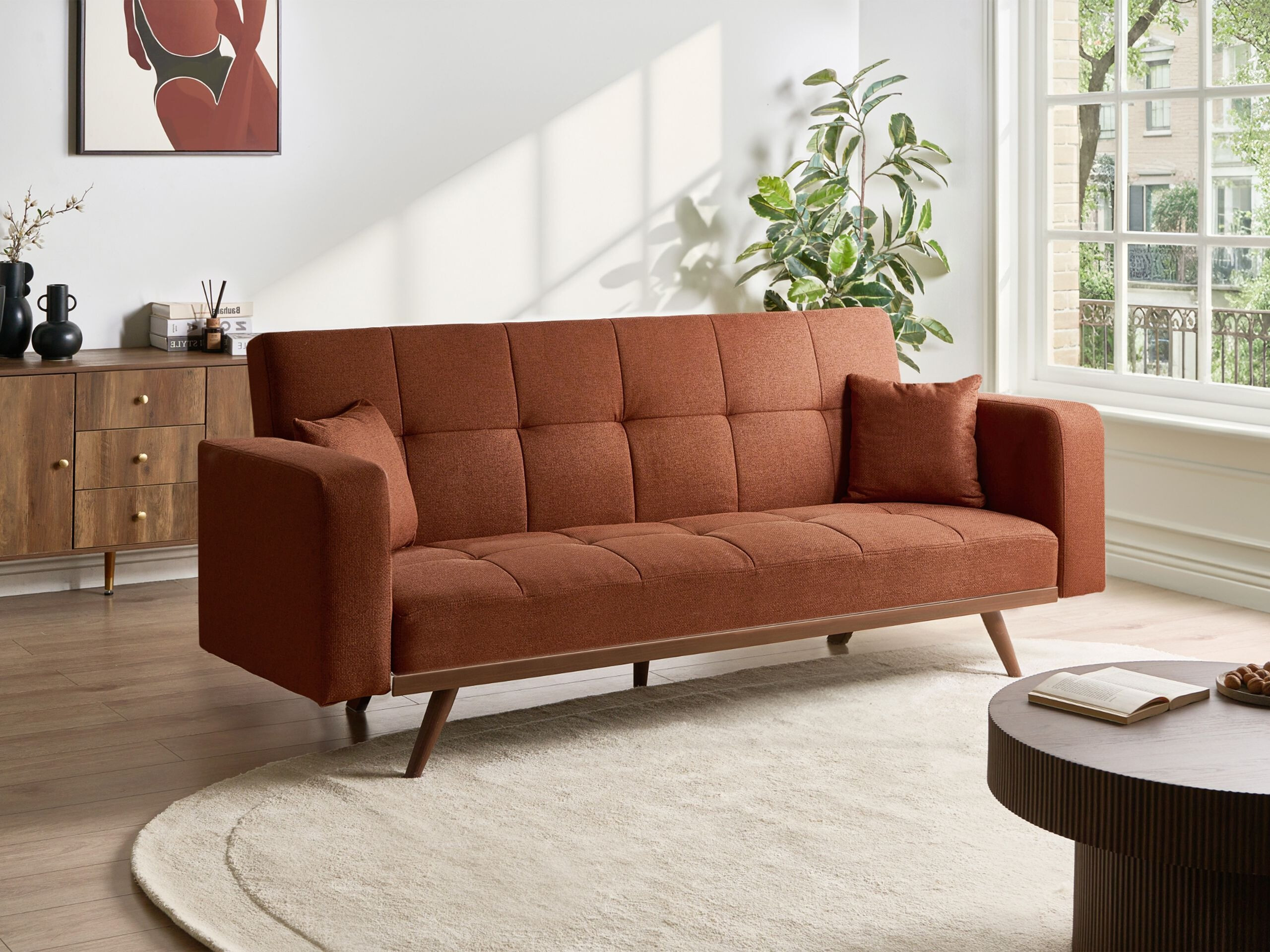 Raztegljiv kavč Berwyn 3123 (Rjava)