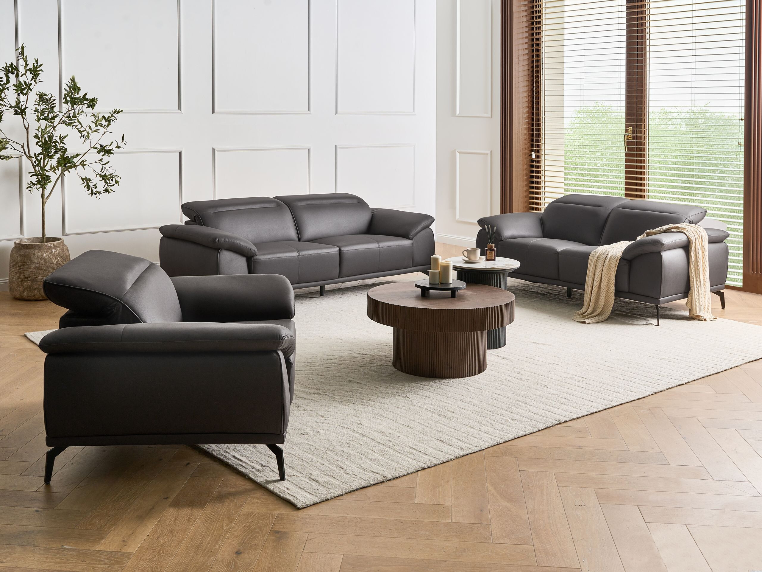 Komplet oblazinjenega pohištva Berwyn 3127 (Črna)