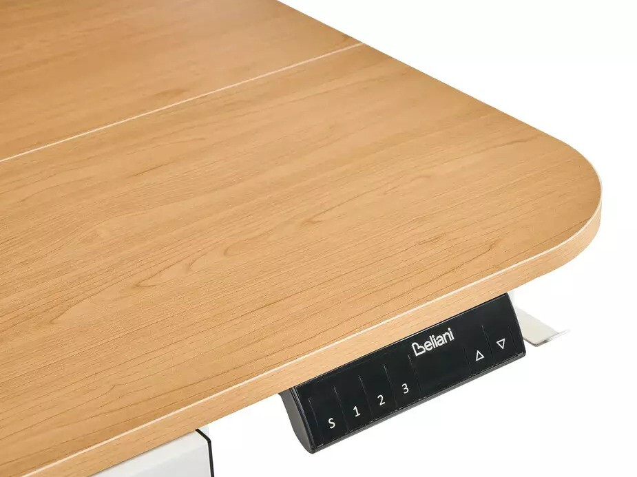 Dvižna pisalna miza Berwyn 3128 (Bela + Svetel les)