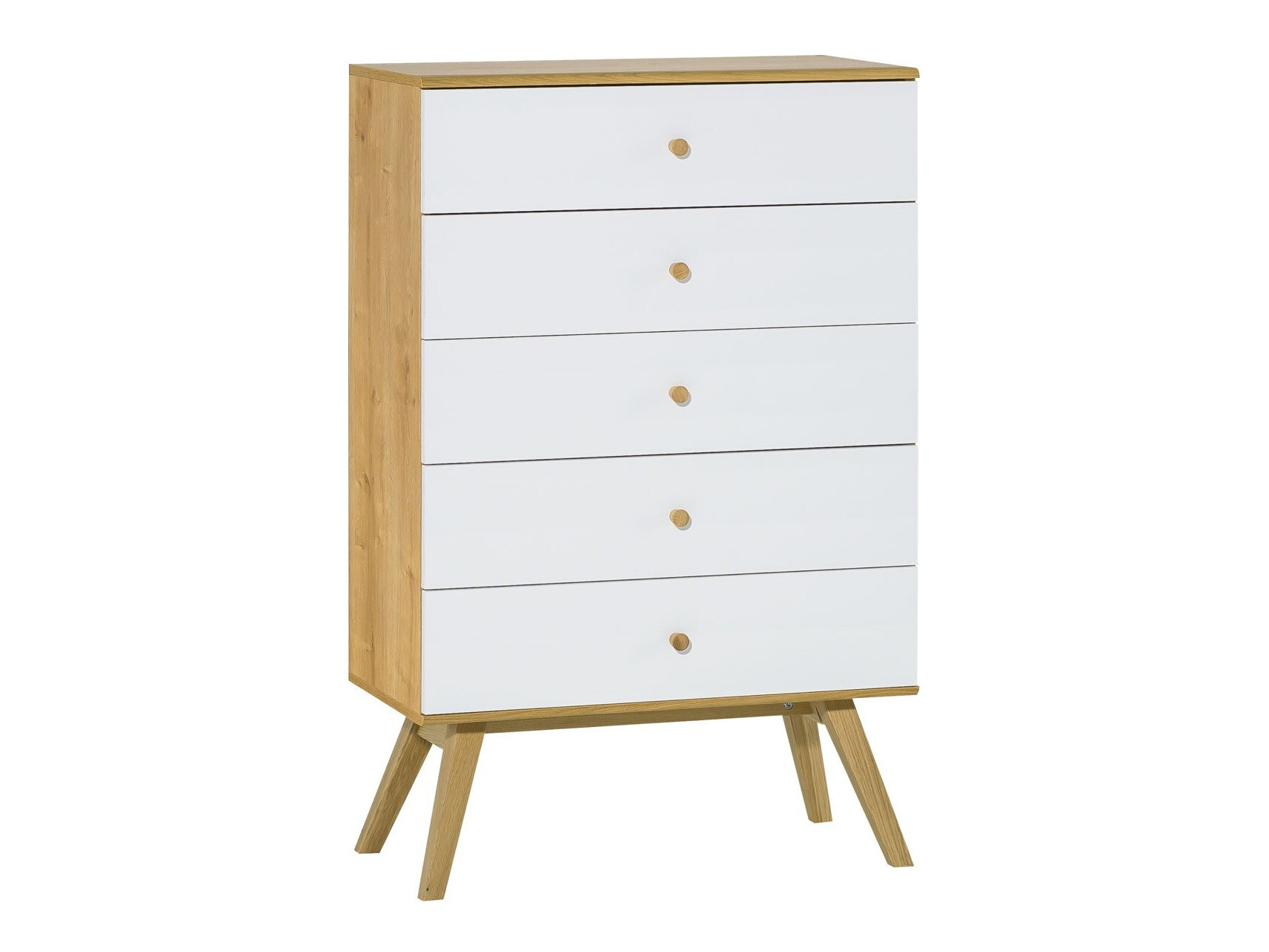 Komoda Ruvruvi 111 (Bela + Hrast)