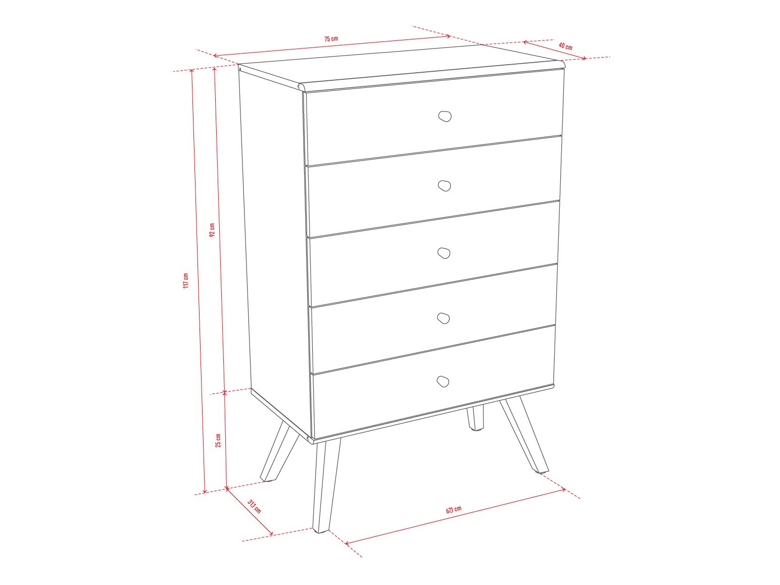 Komoda Ruvruvi 111 (Hrast)