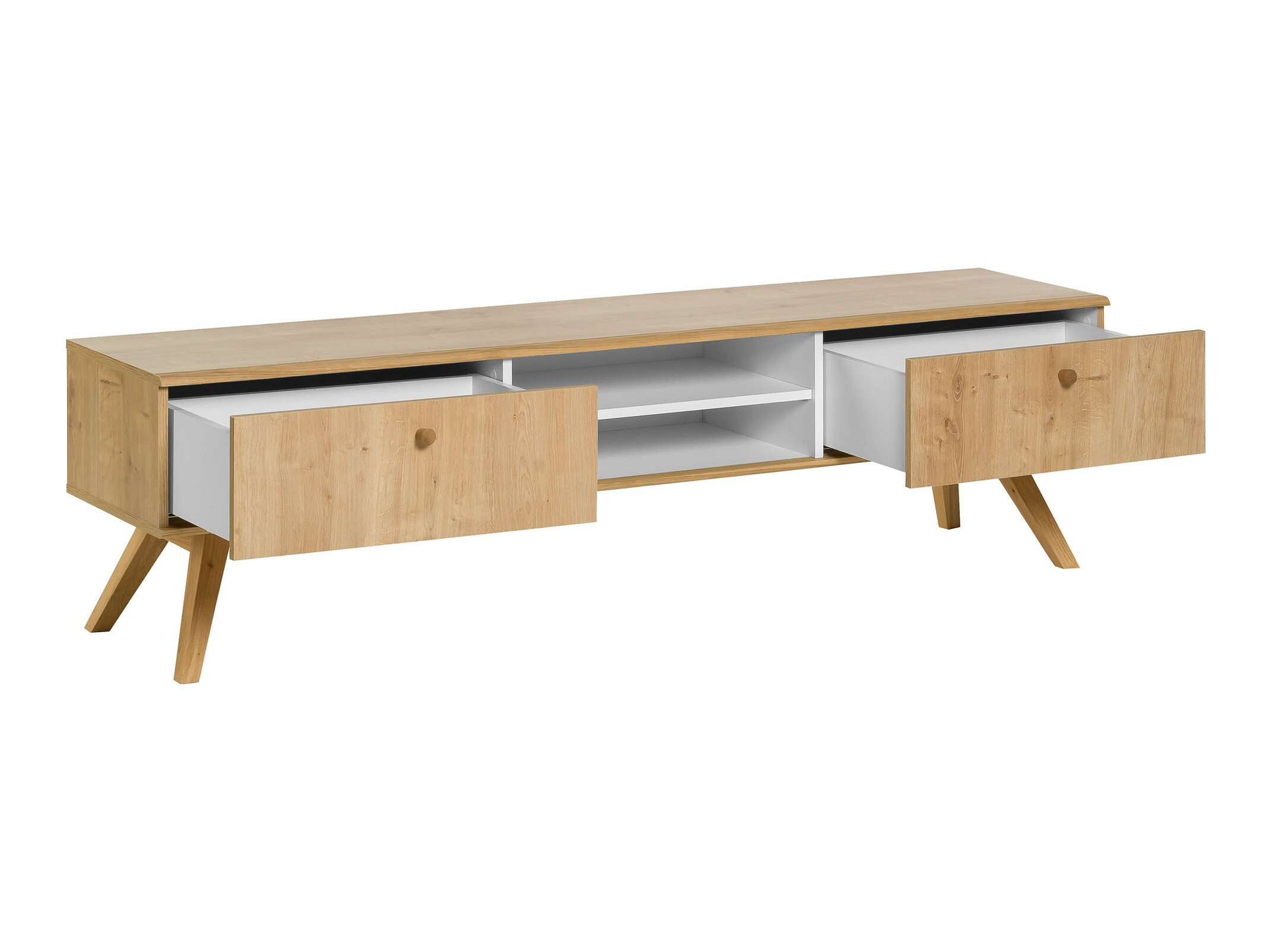 TV-omarica Ruvruvi 112 (Bela + Hrast)