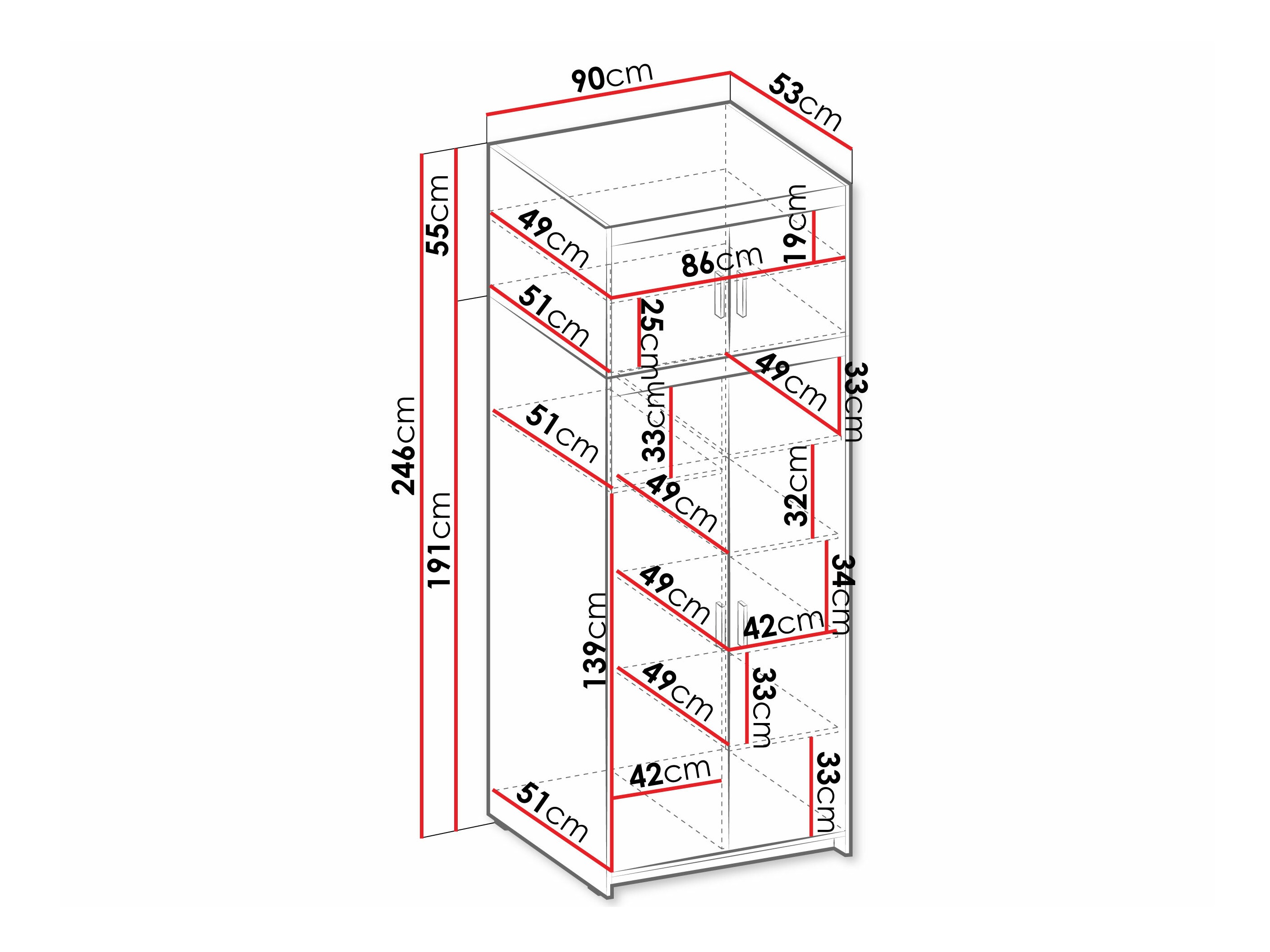 Garderobna omara Novduni 103 (Sonoma hrast)