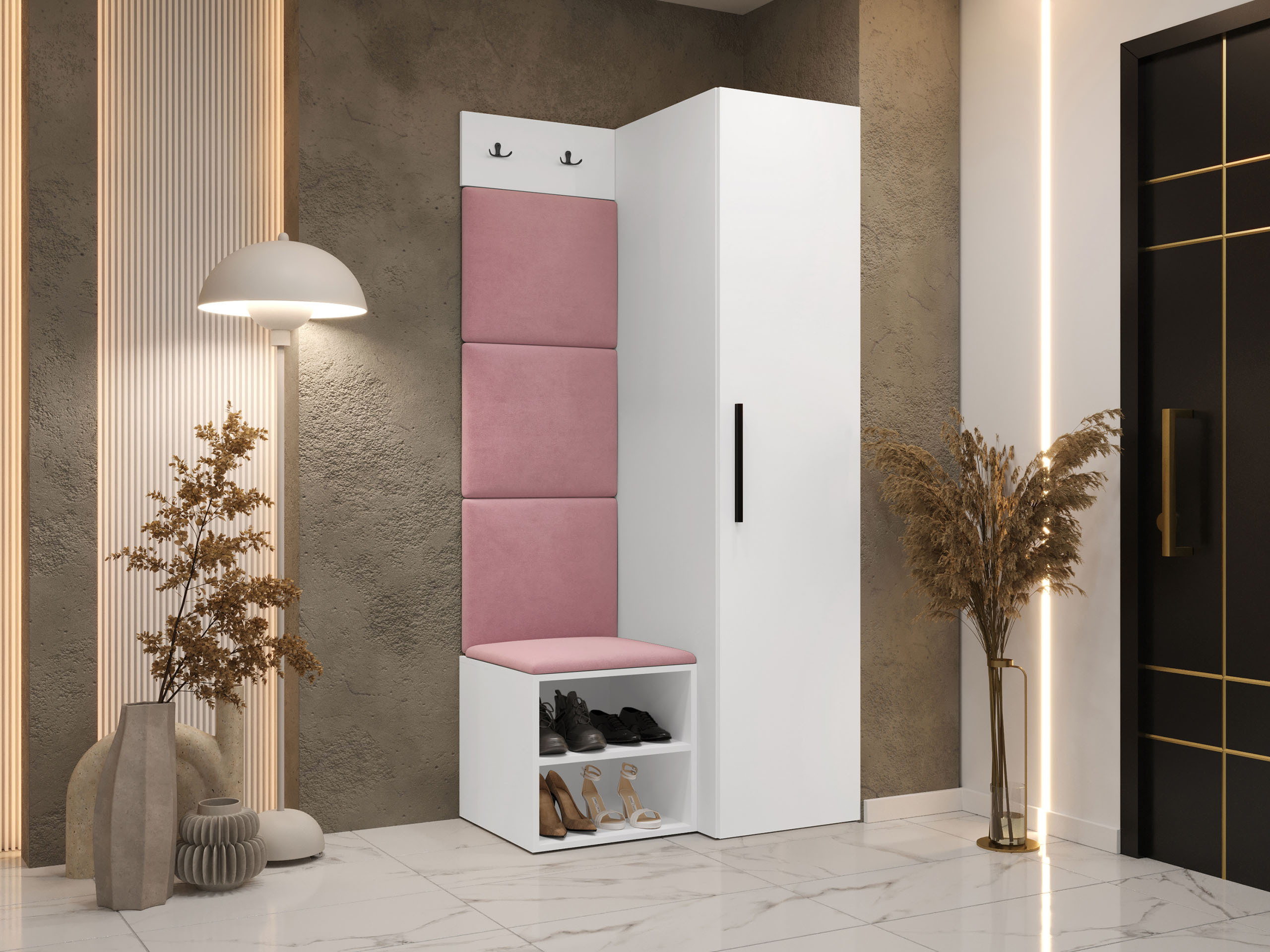 Komplet za predsobo Hartford 524 (Bela)