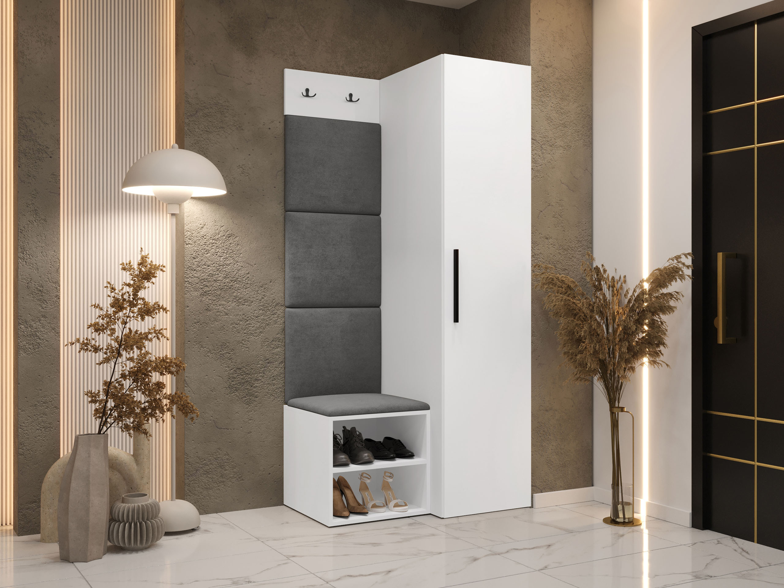 Komplet za predsobo Hartford 524 (Bela)