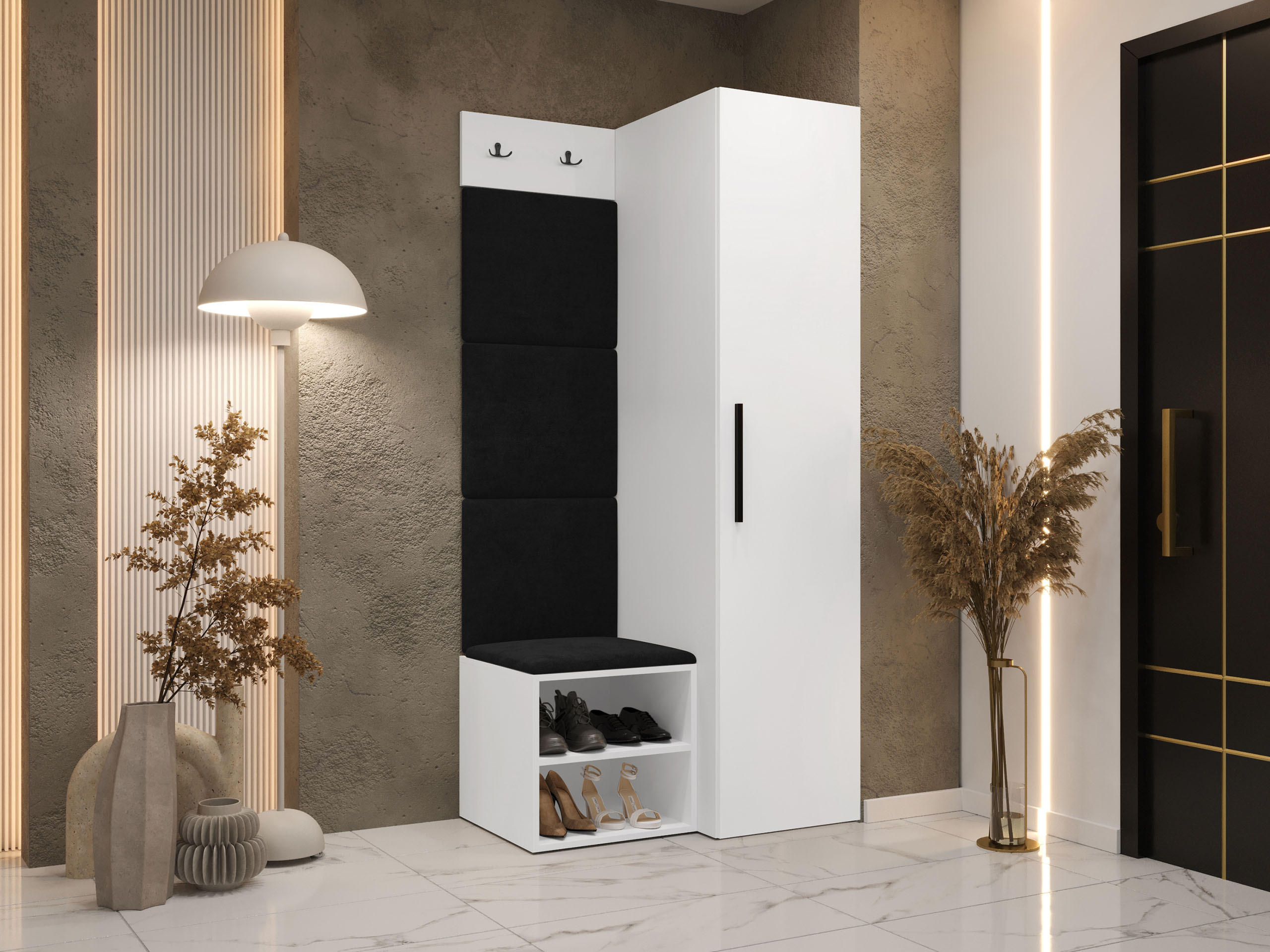 Komplet za predsobo Hartford 524 (Bela)