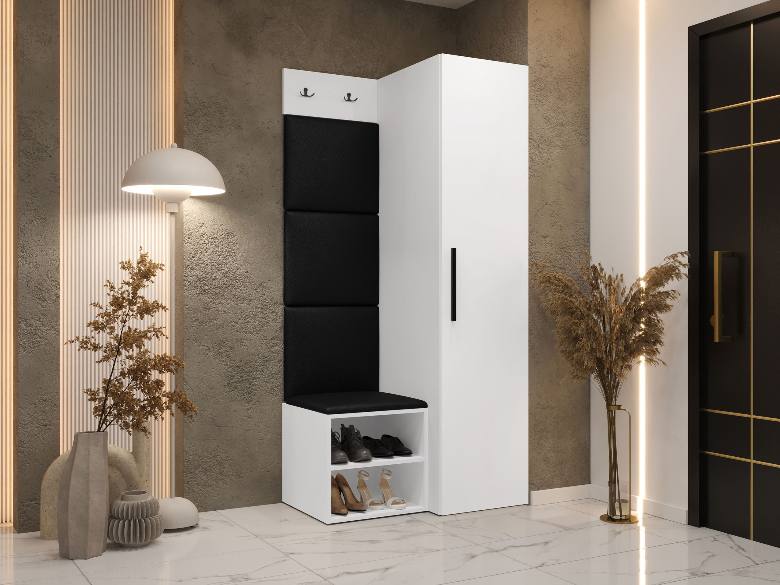 Komplet za predsobo Hartford 524 (Bela)