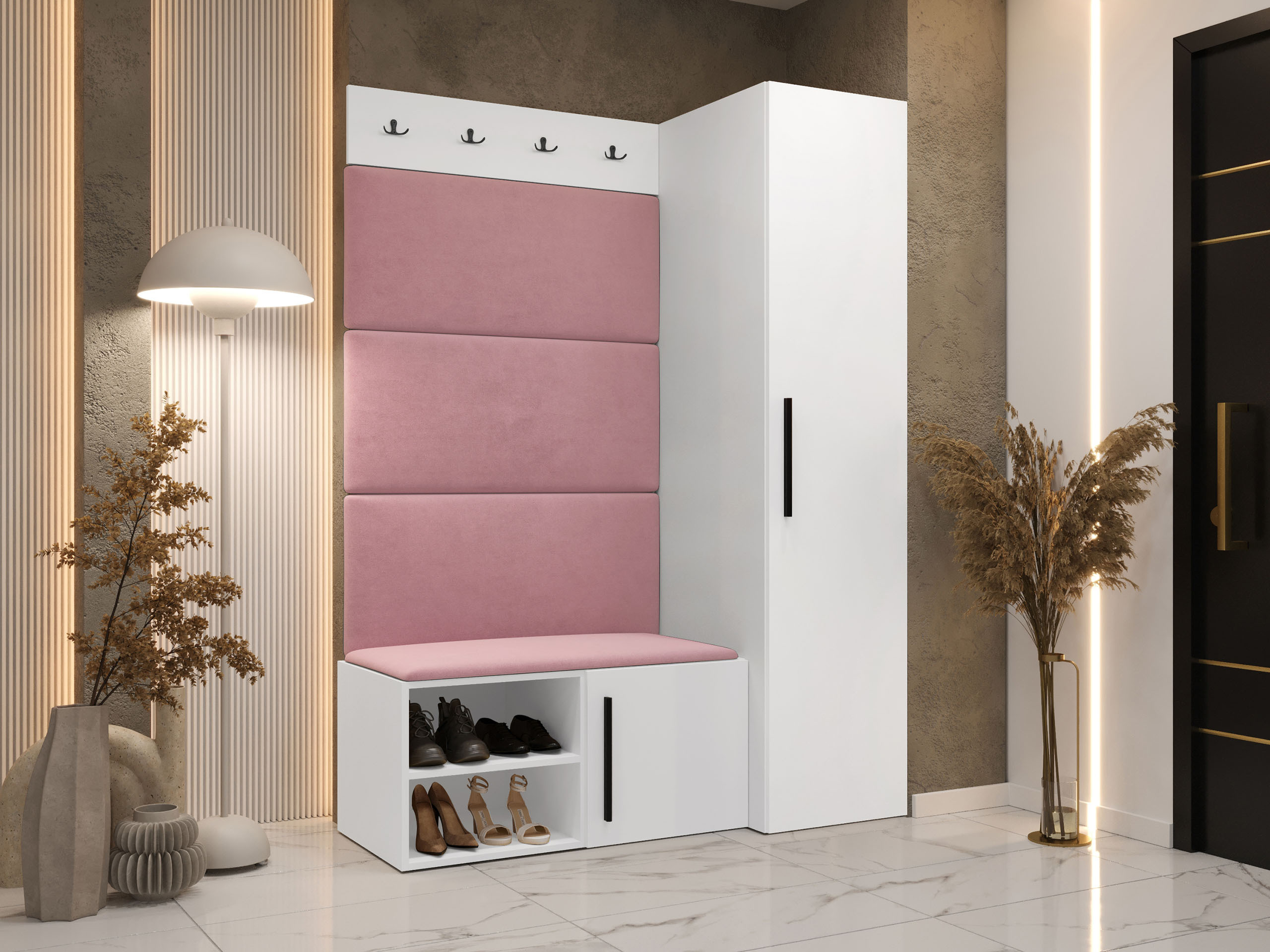 Komplet za predsobo Hartford 525 (Bela)