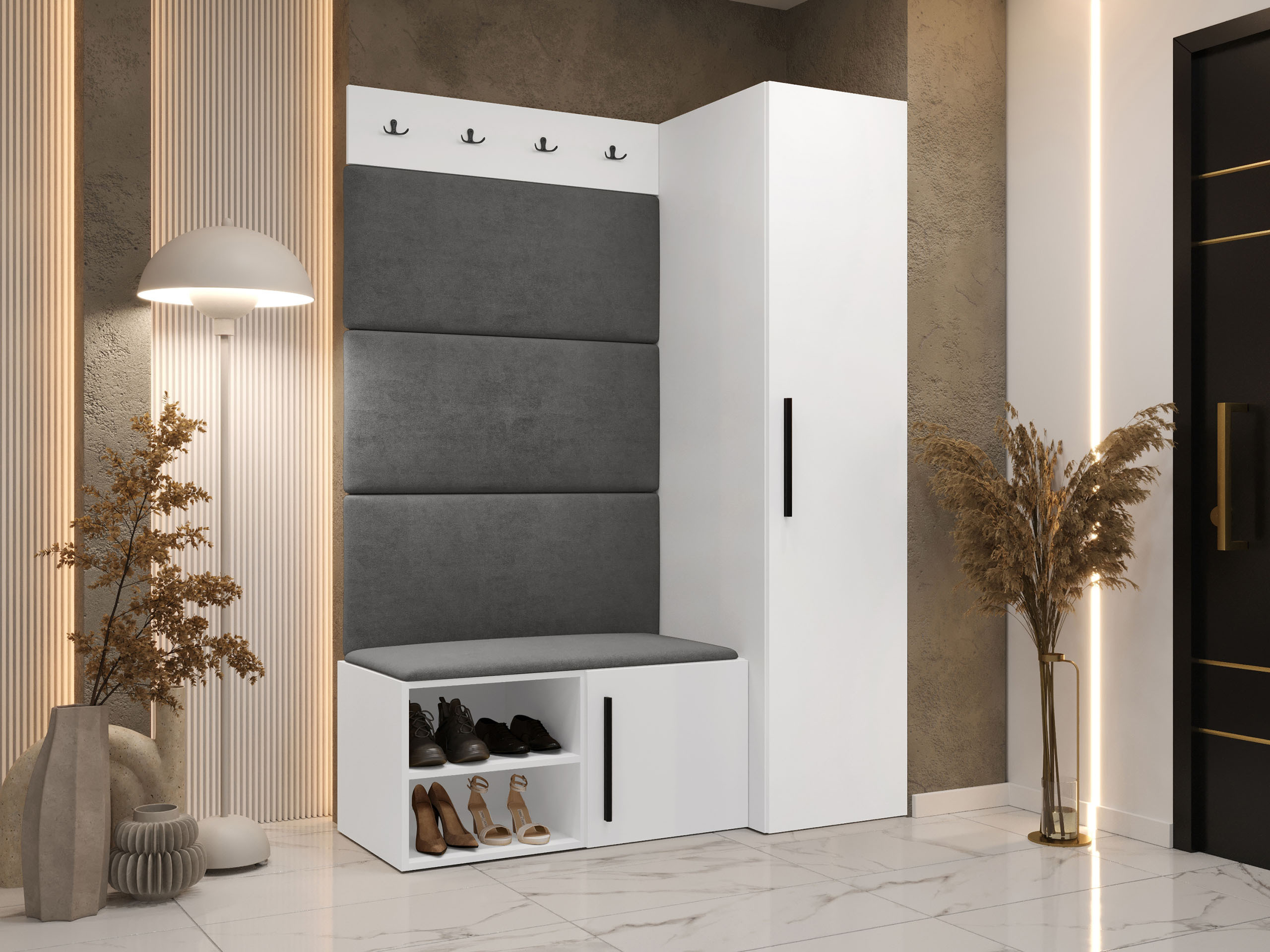 Komplet za predsobo Hartford 525 (Bela)