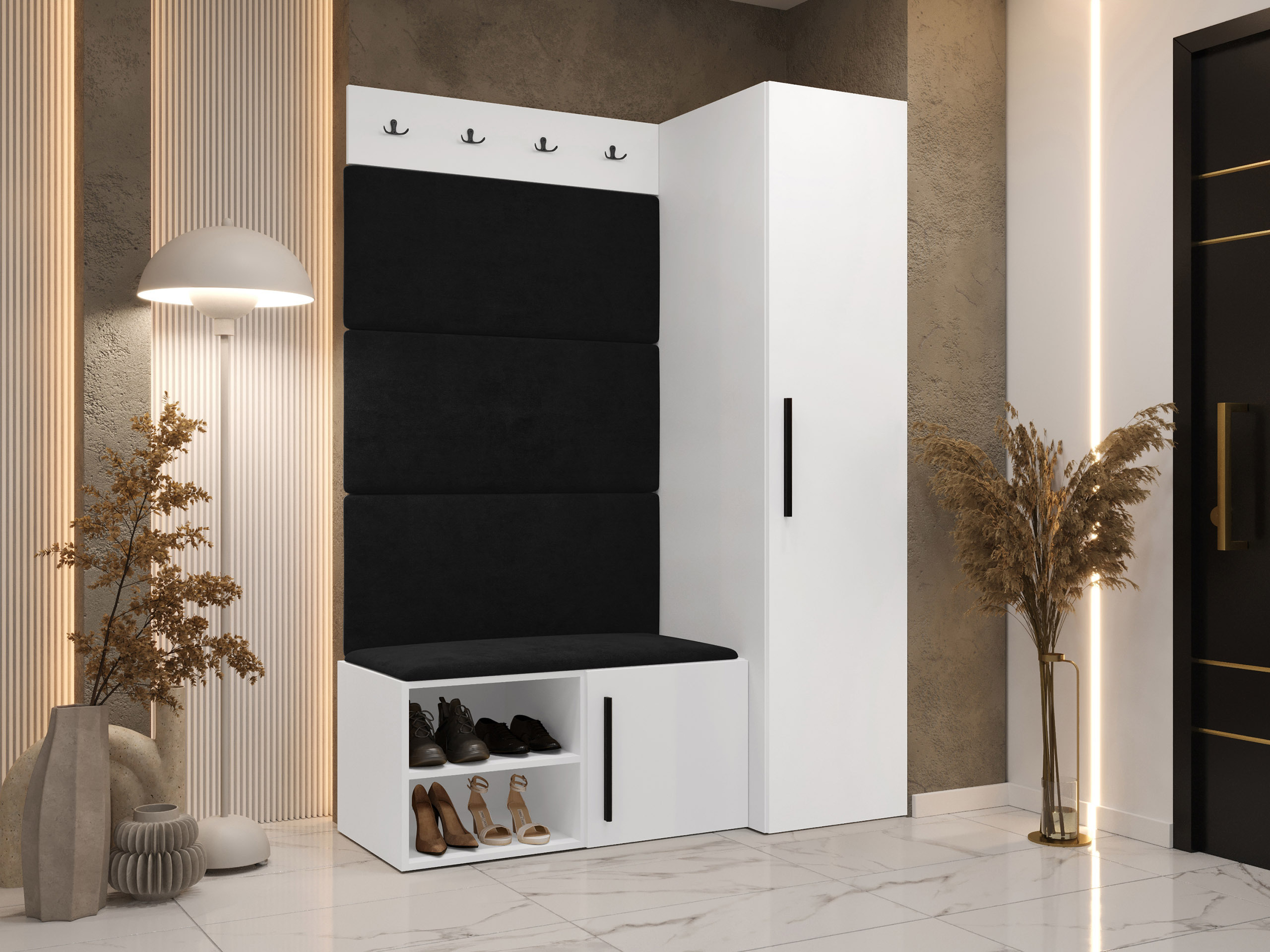 Komplet za predsobo Hartford 525 (Bela)