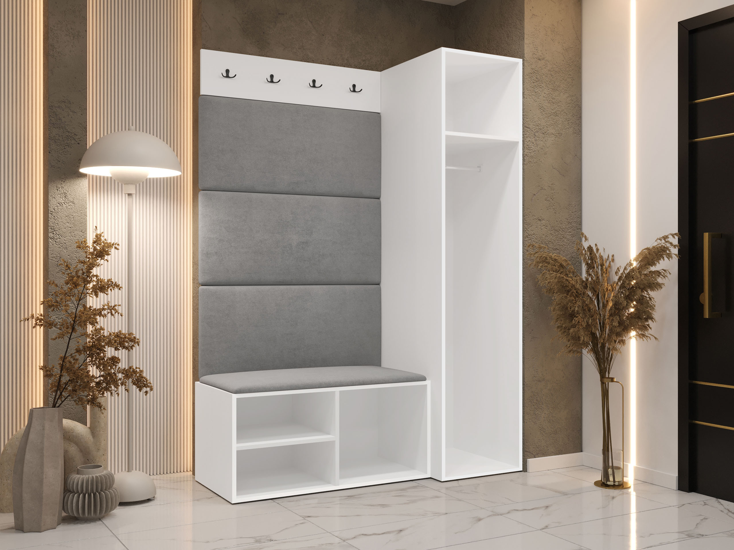 Komplet za predsobo Hartford 525 (Bela)