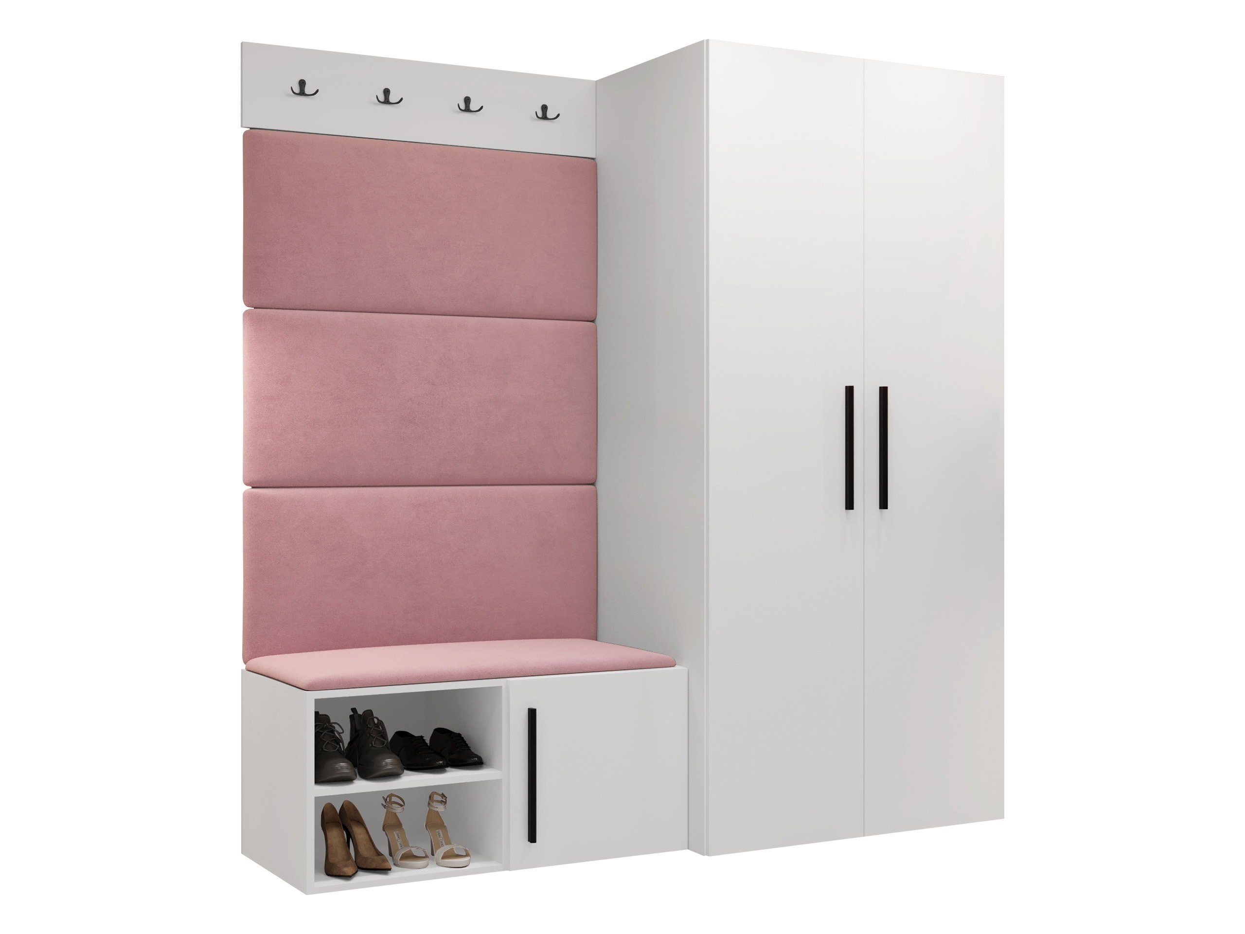 Komplet za predsobo Hartford 526 (Bela)