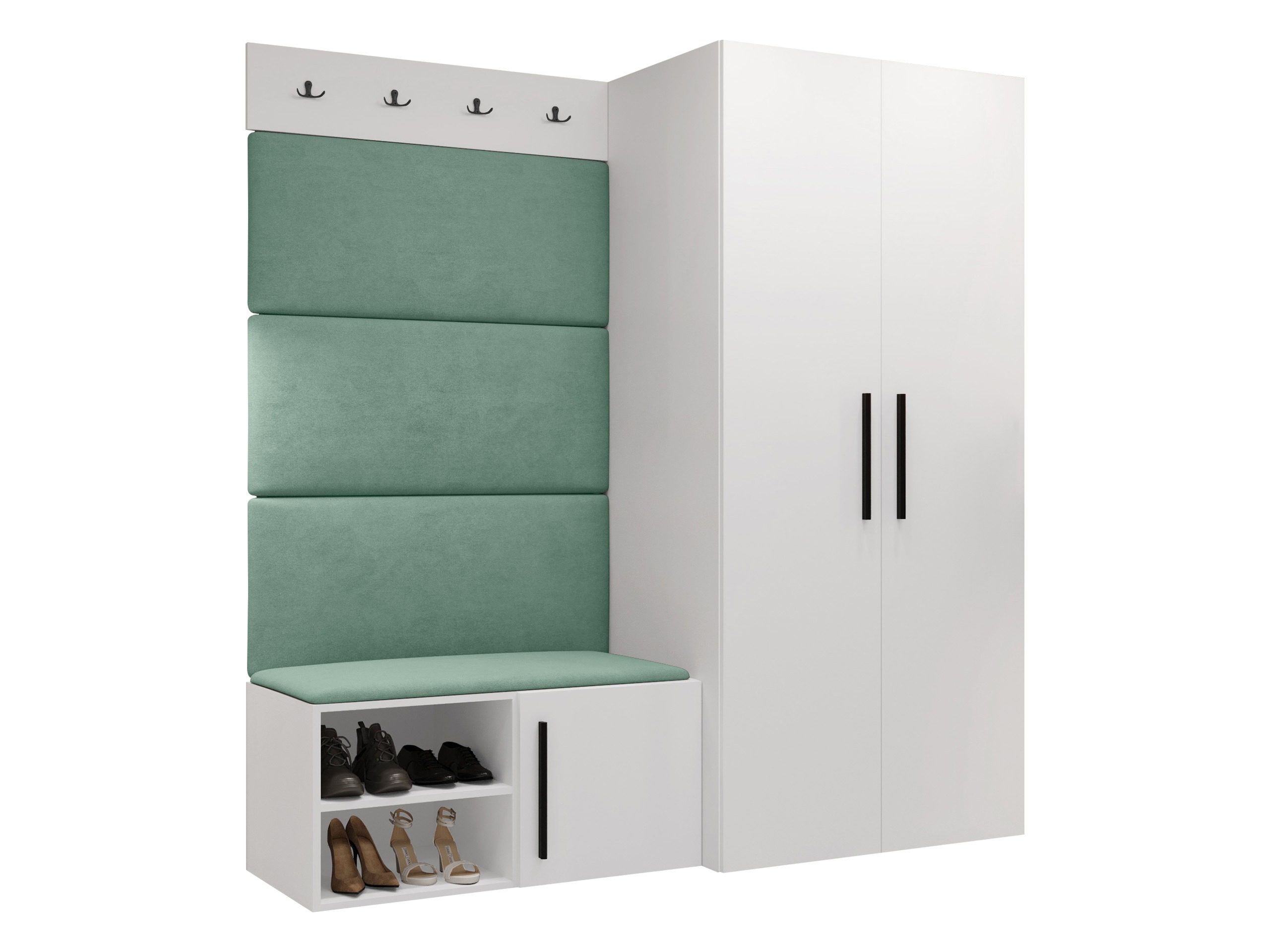 Komplet za predsobo Hartford 526 (Bela)