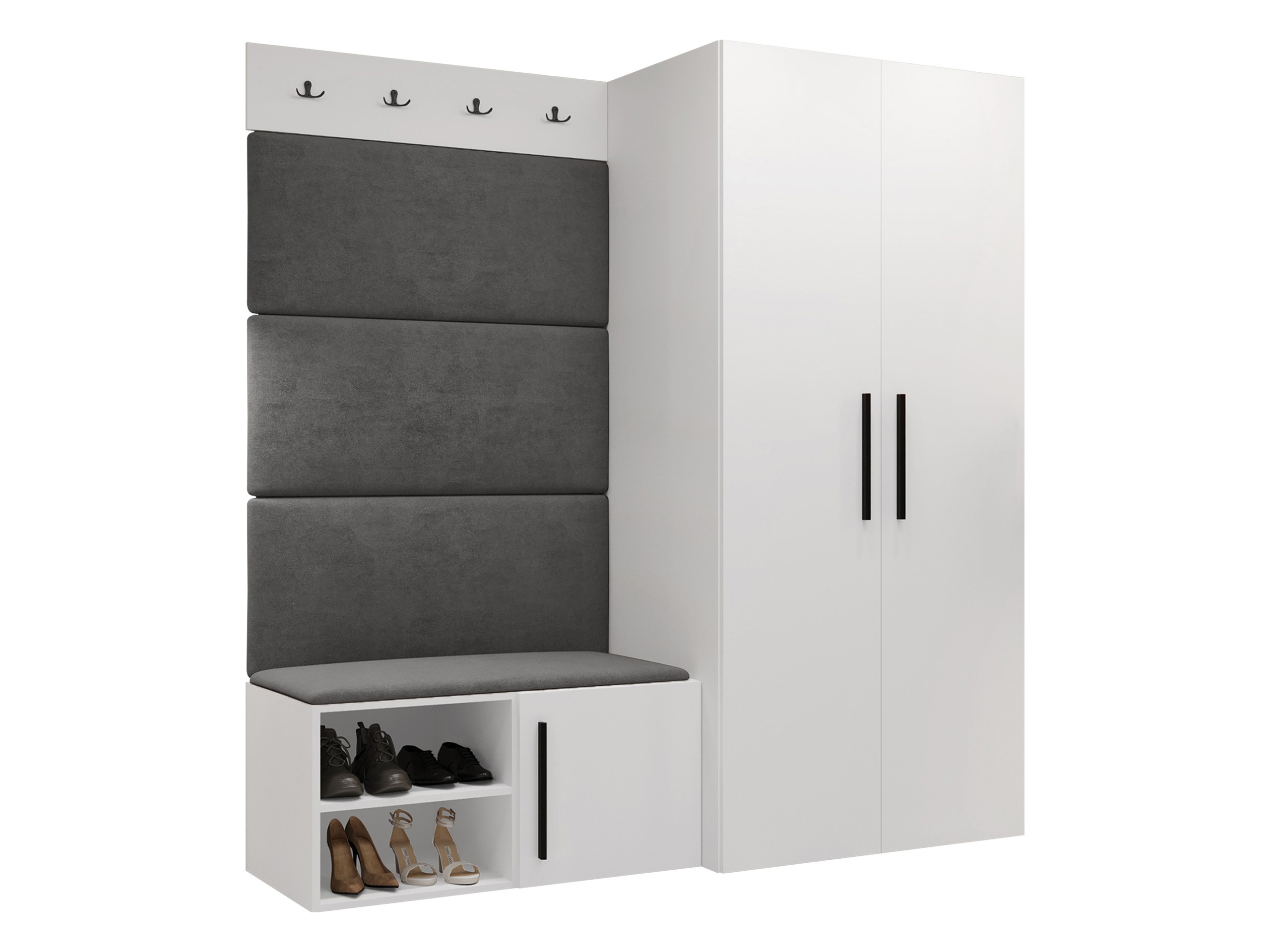 Komplet za predsobo Hartford 526 (Bela)