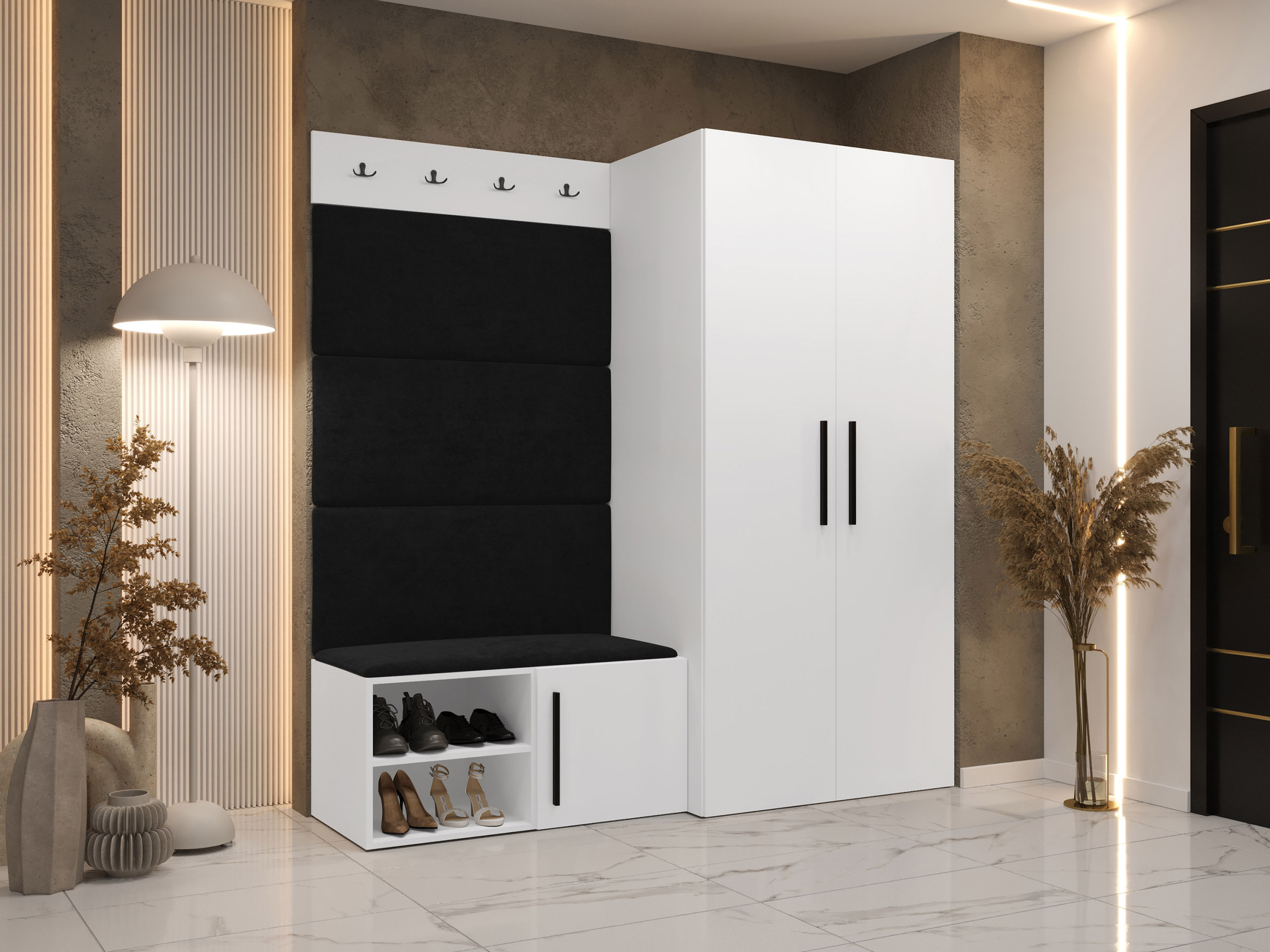 Komplet za predsobo Hartford 526 (Bela)