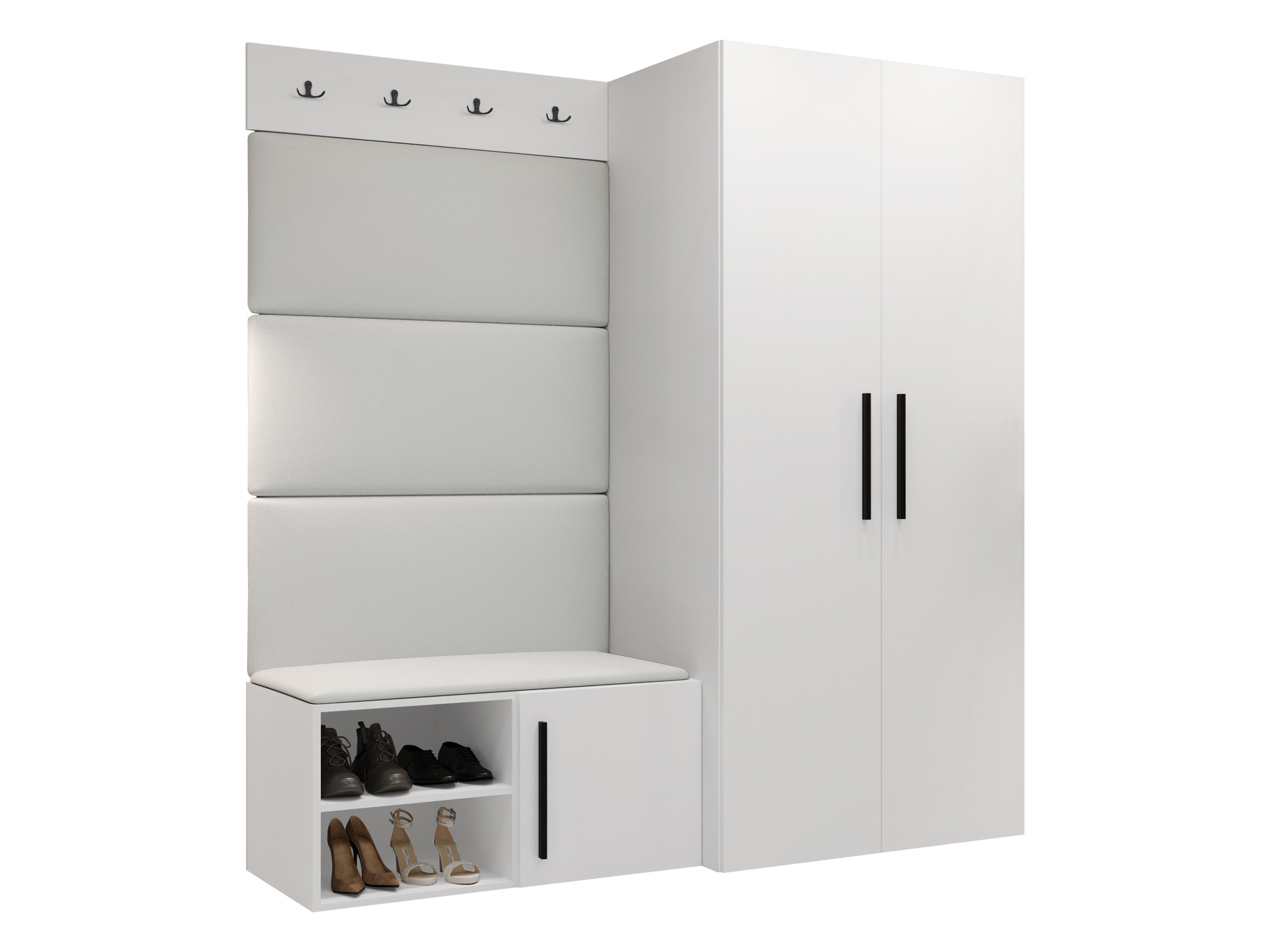 Komplet za predsobo Hartford 526 (Bela)