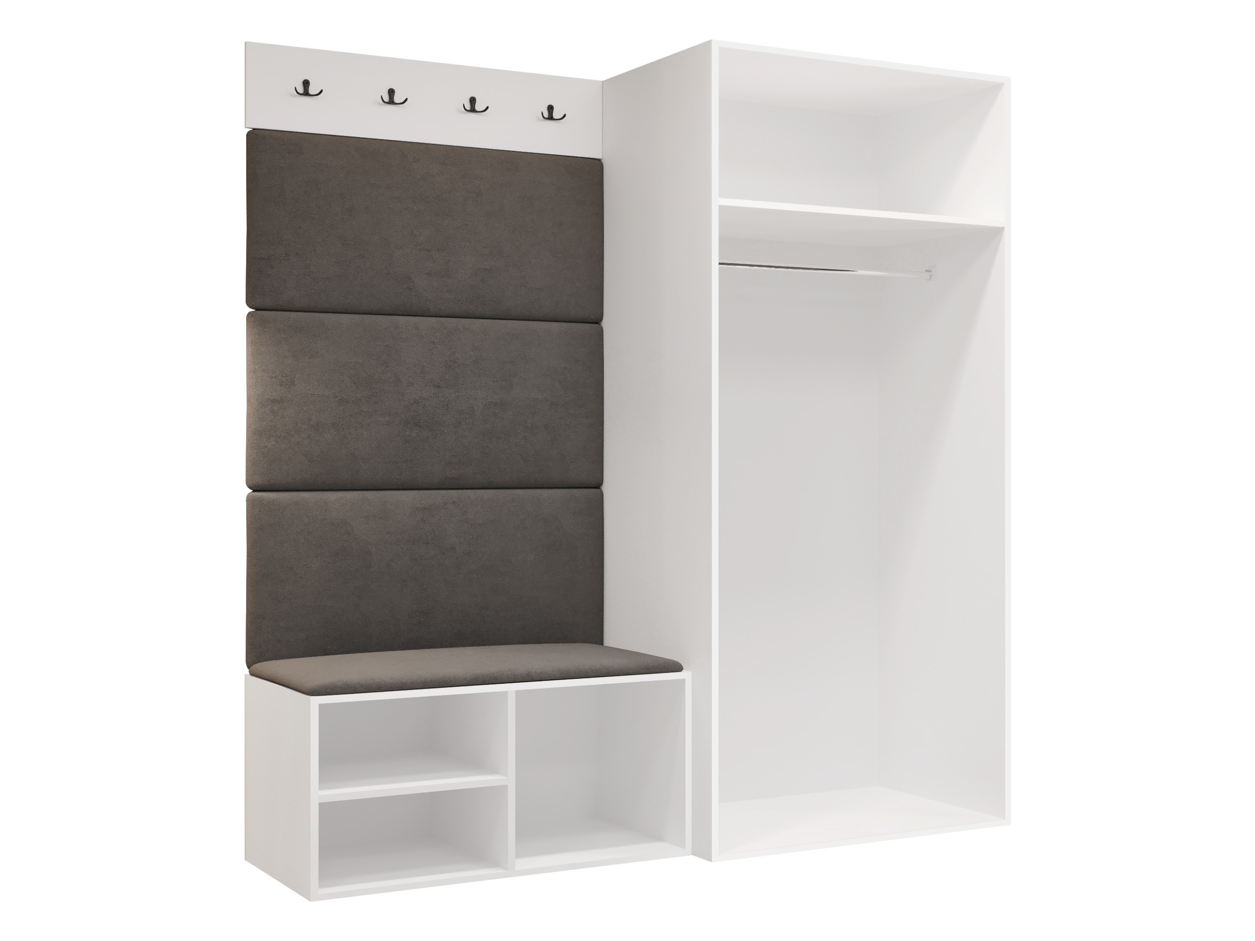 Komplet za predsobo Hartford 526 (Bela)