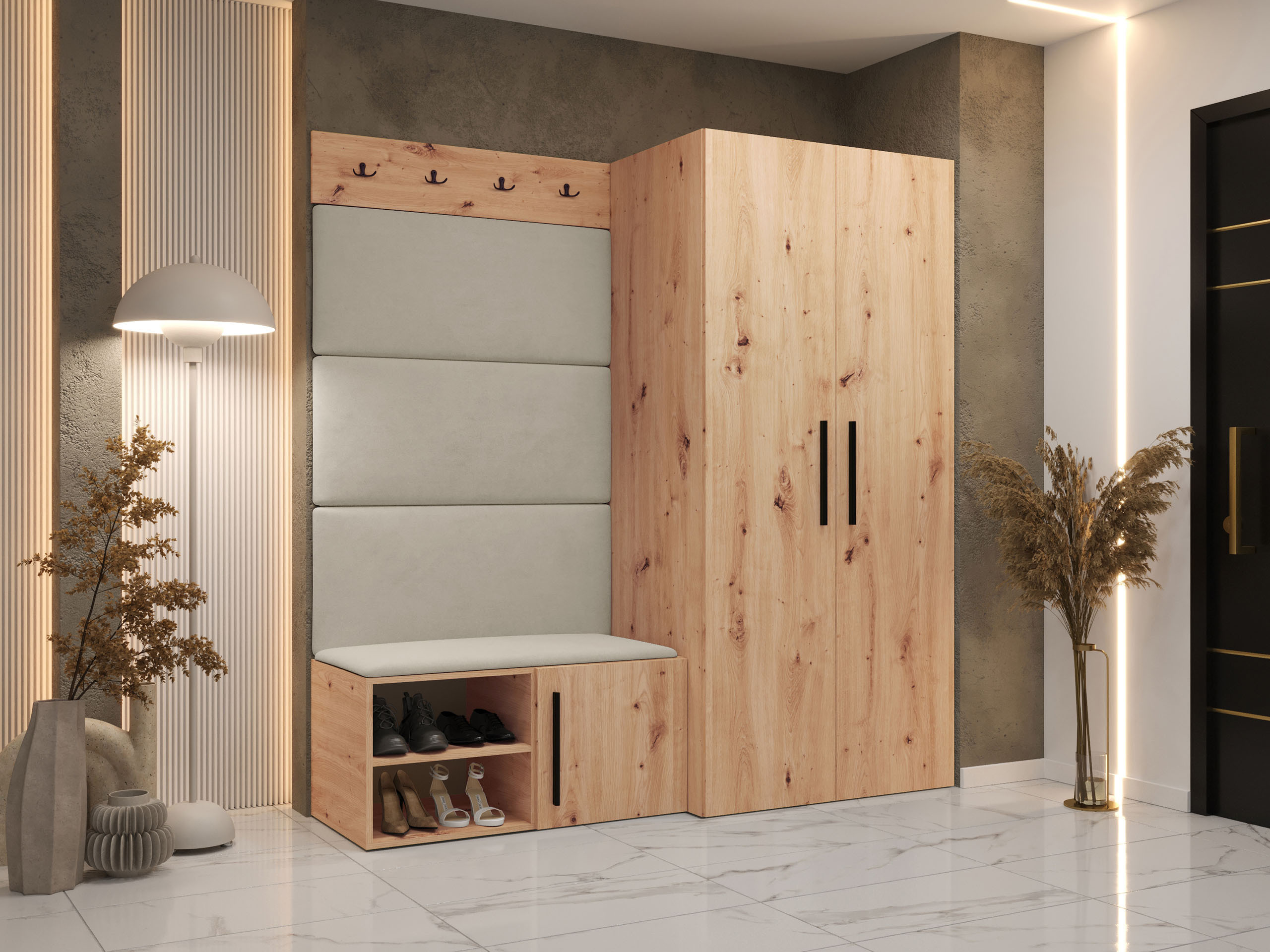 Komplet za predsobo Nitos I (Artisan hrast)