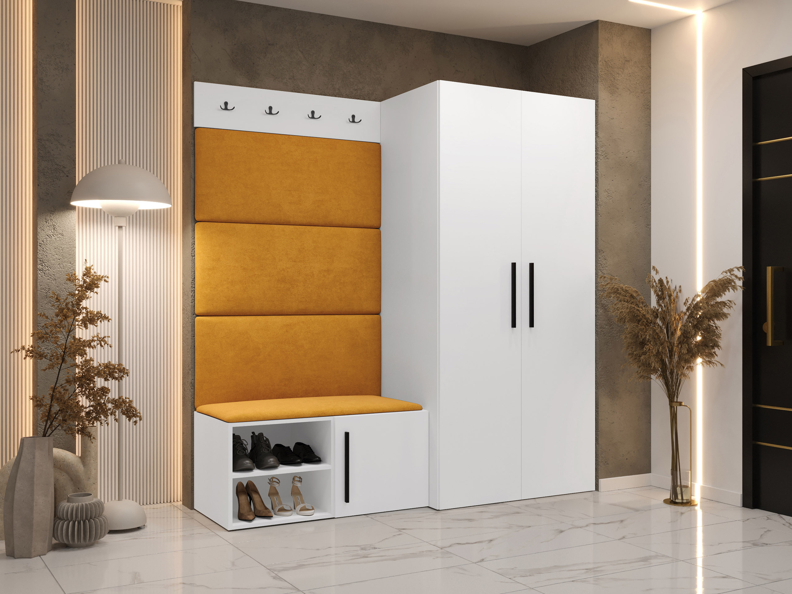 Komplet za predsobo Nitos I (Bela)