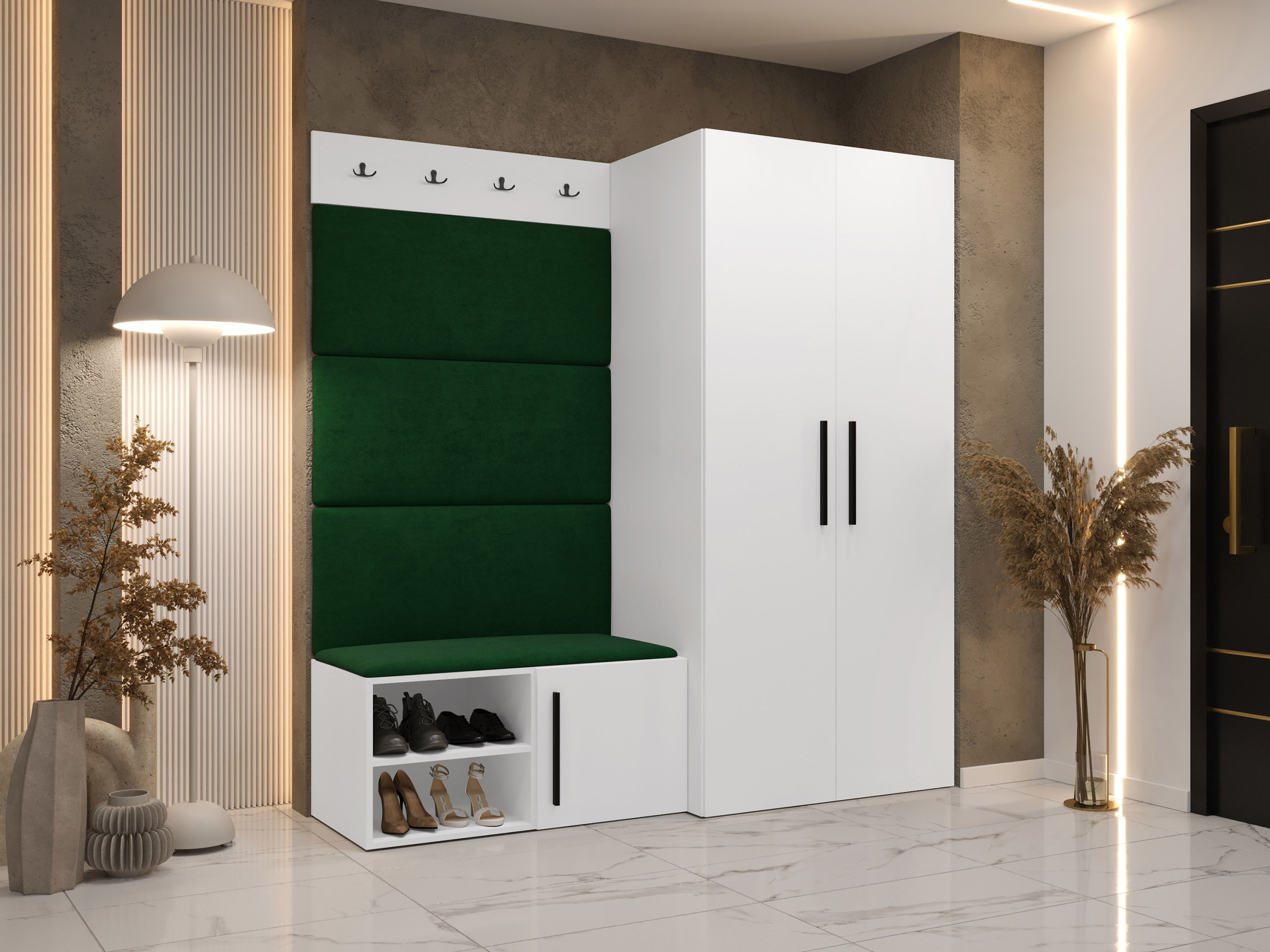 Komplet za predsobo Nitos I (Bela)