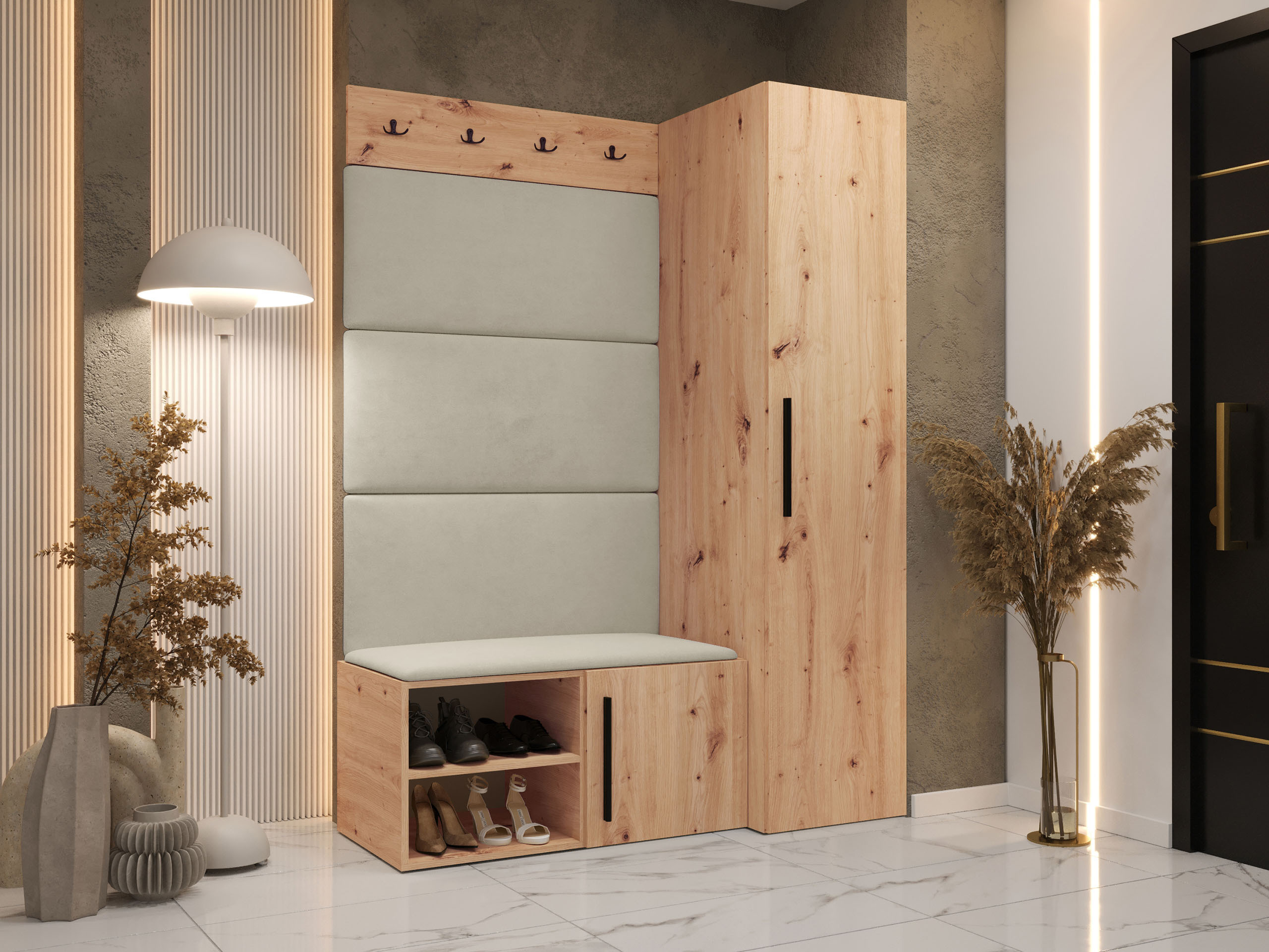 Komplet za predsobo Nitos II (Artisan hrast)