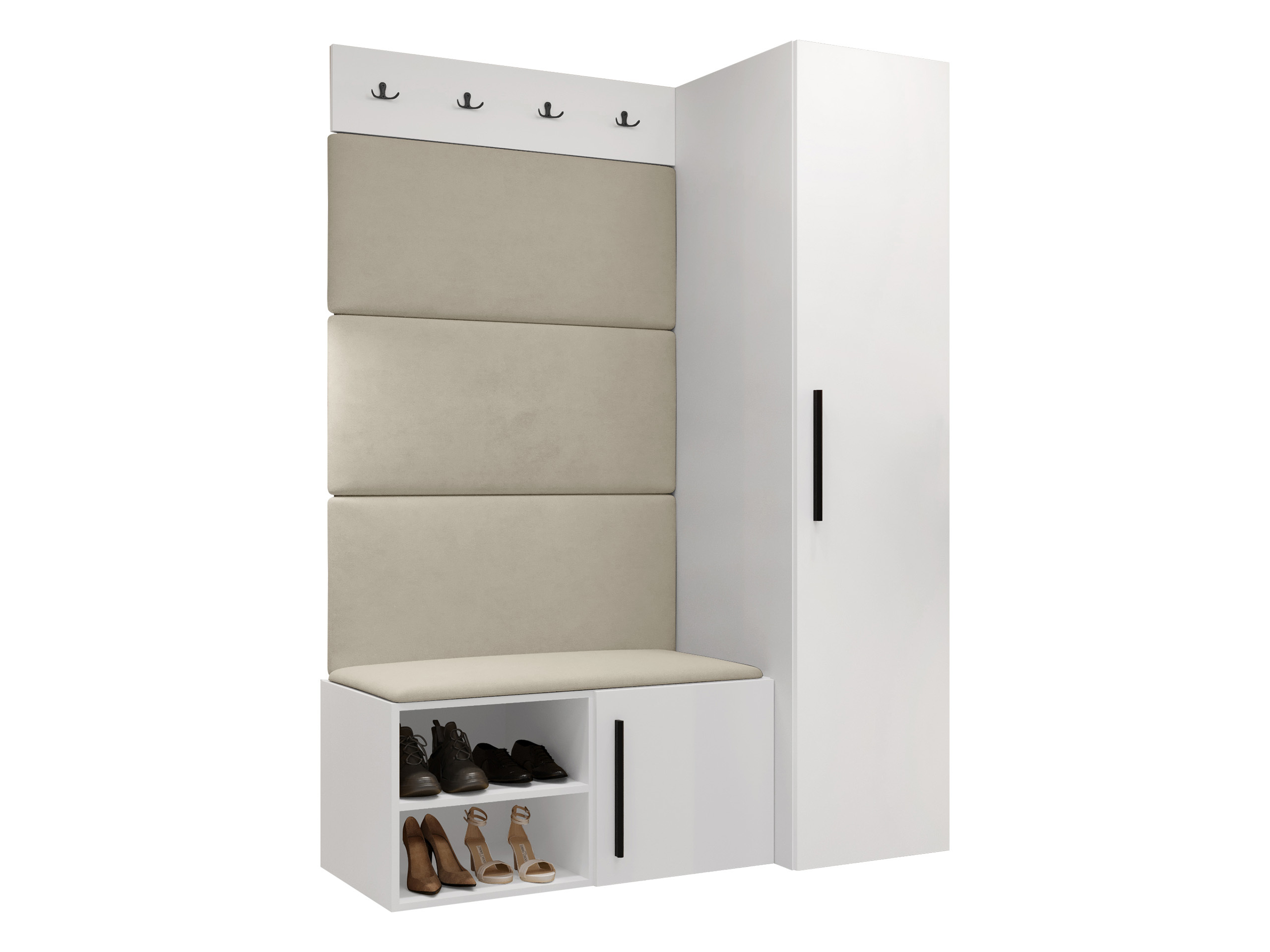 Komplet za predsobo Nitos II (Bela)