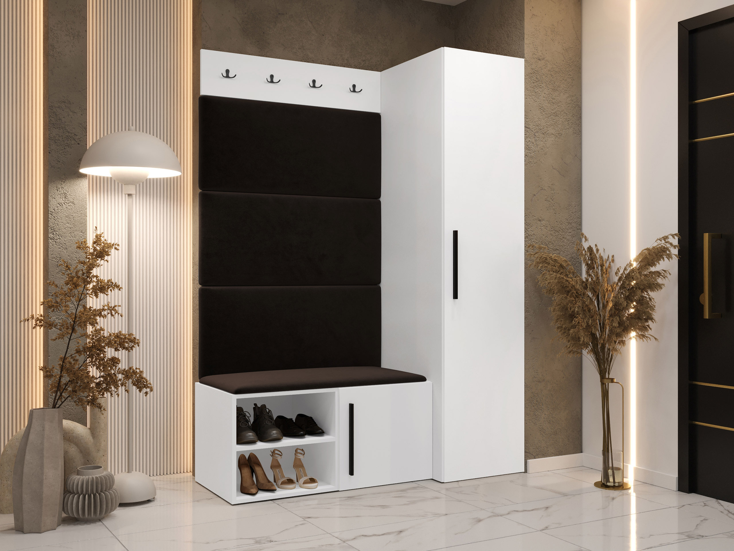 Komplet za predsobo Nitos II (Bela)