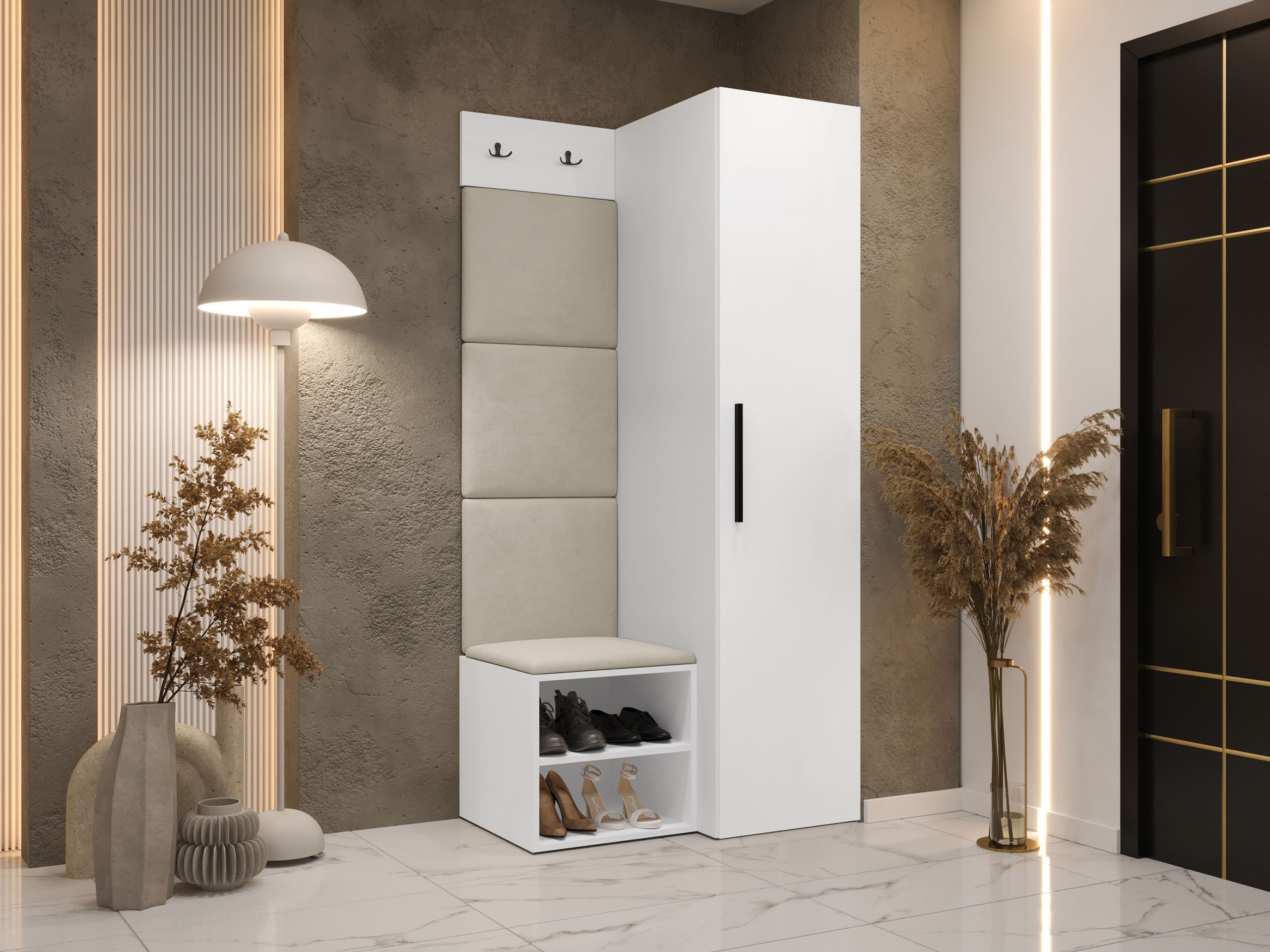 Komplet za predsobo Nitos III (Bela)