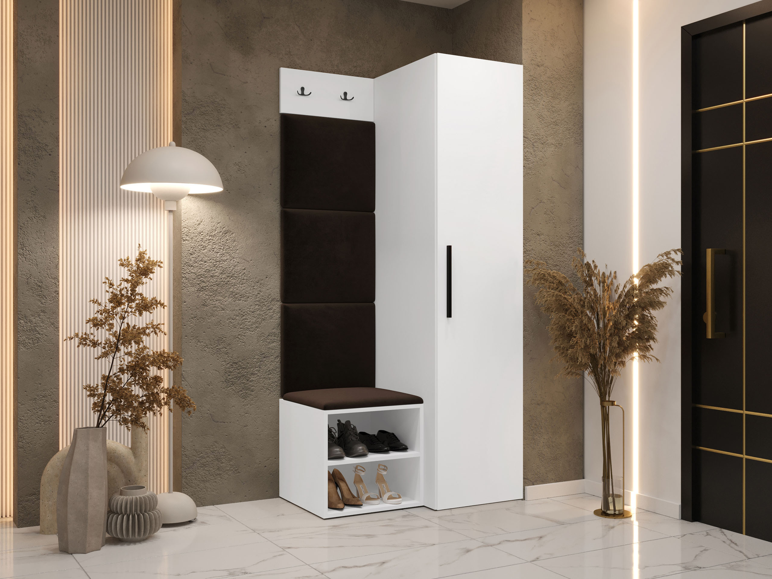 Komplet za predsobo Nitos III (Bela)