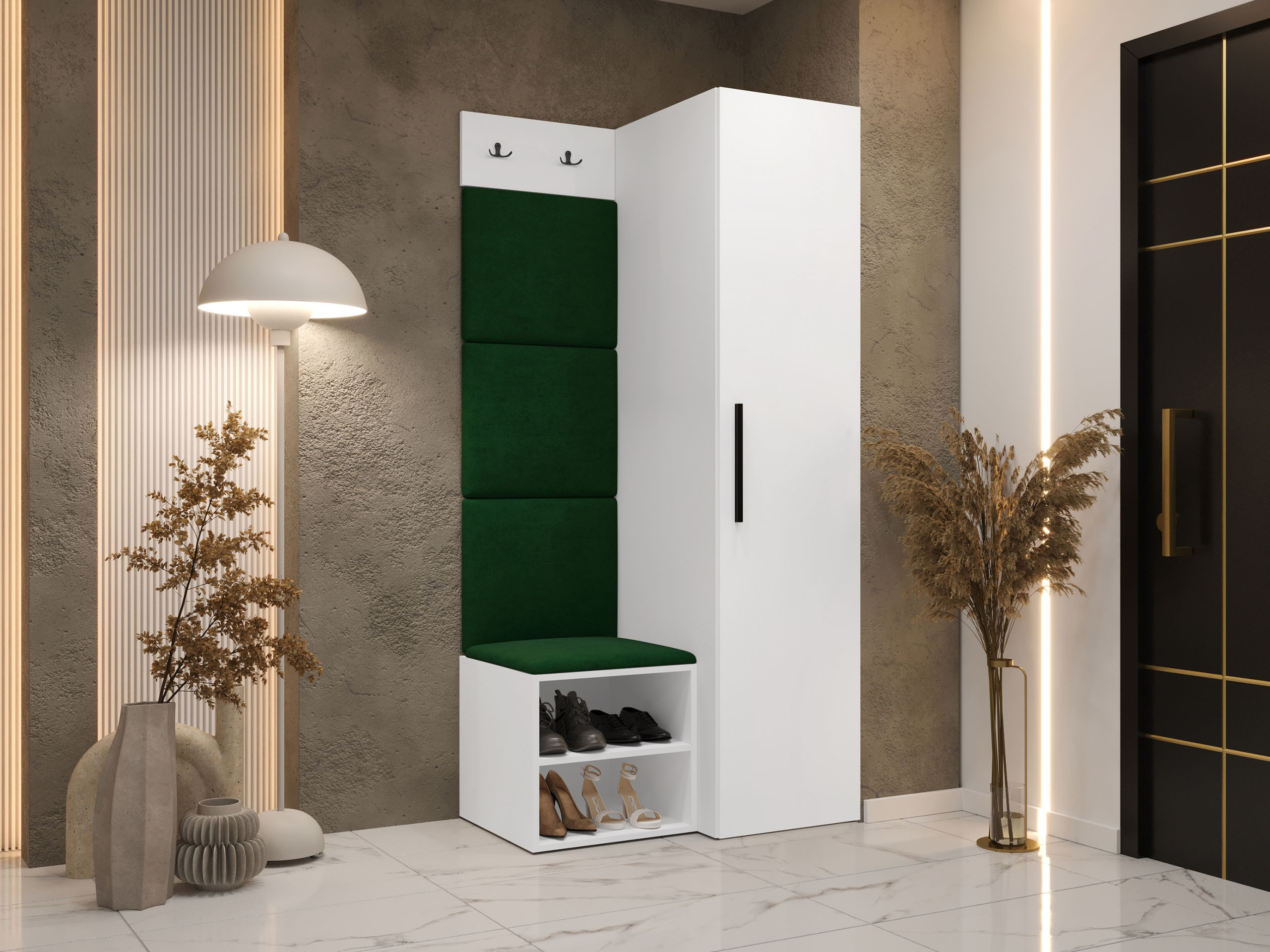 Komplet za predsobo Nitos III (Bela)