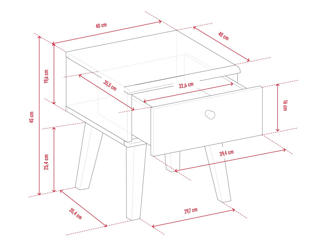 Nočna omarica Ruvruvi 113 (Hrast)