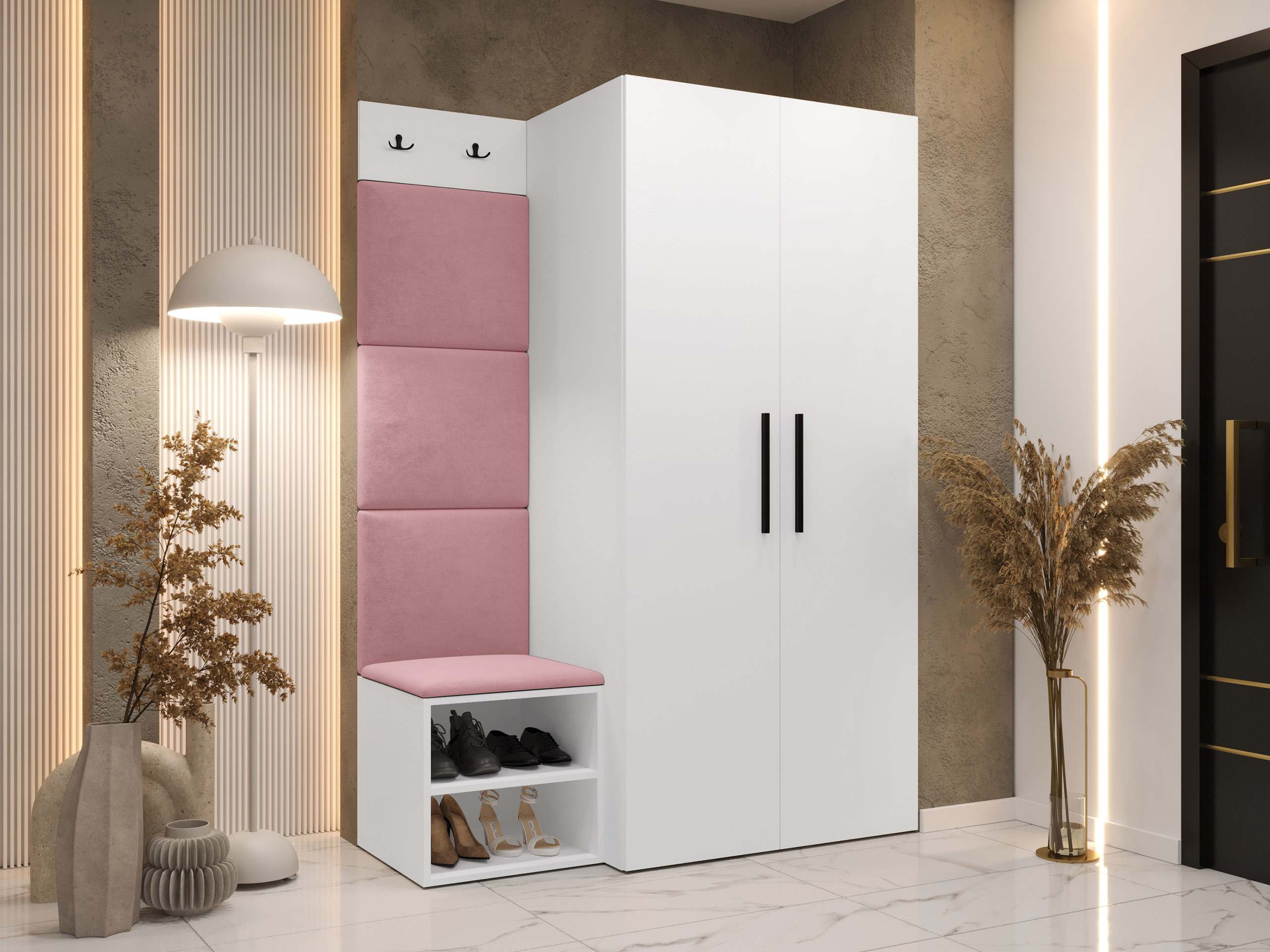 Komplet za predsobo Hartford 523 (Bela)