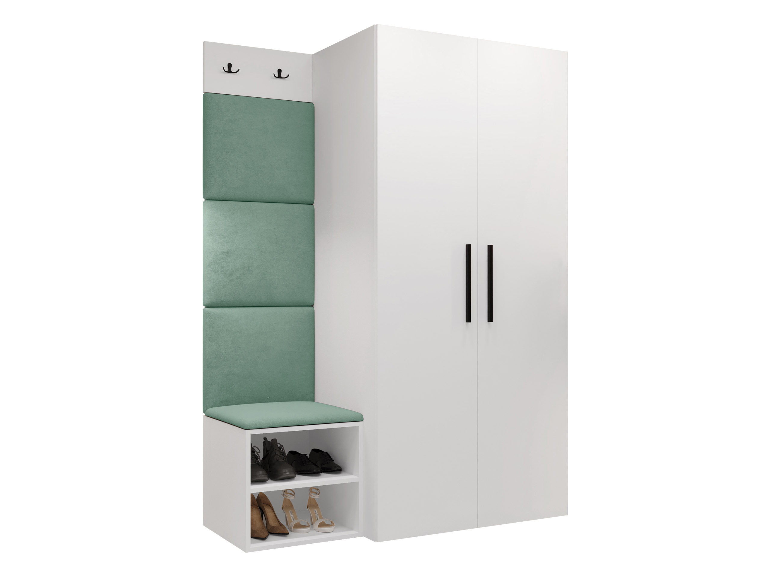 Komplet za predsobo Hartford 523 (Bela)