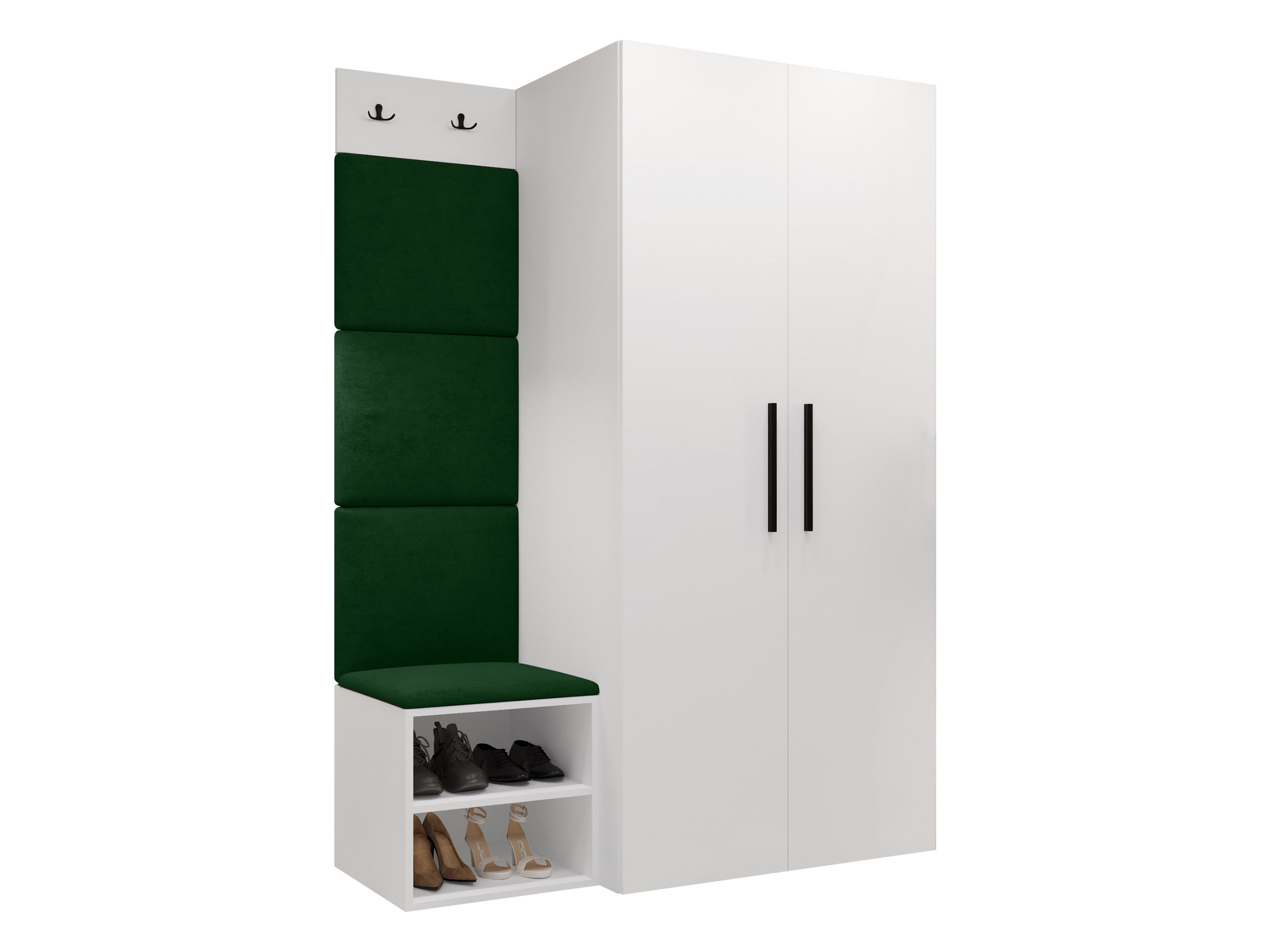 Komplet za predsobo Hartford 523 (Bela)