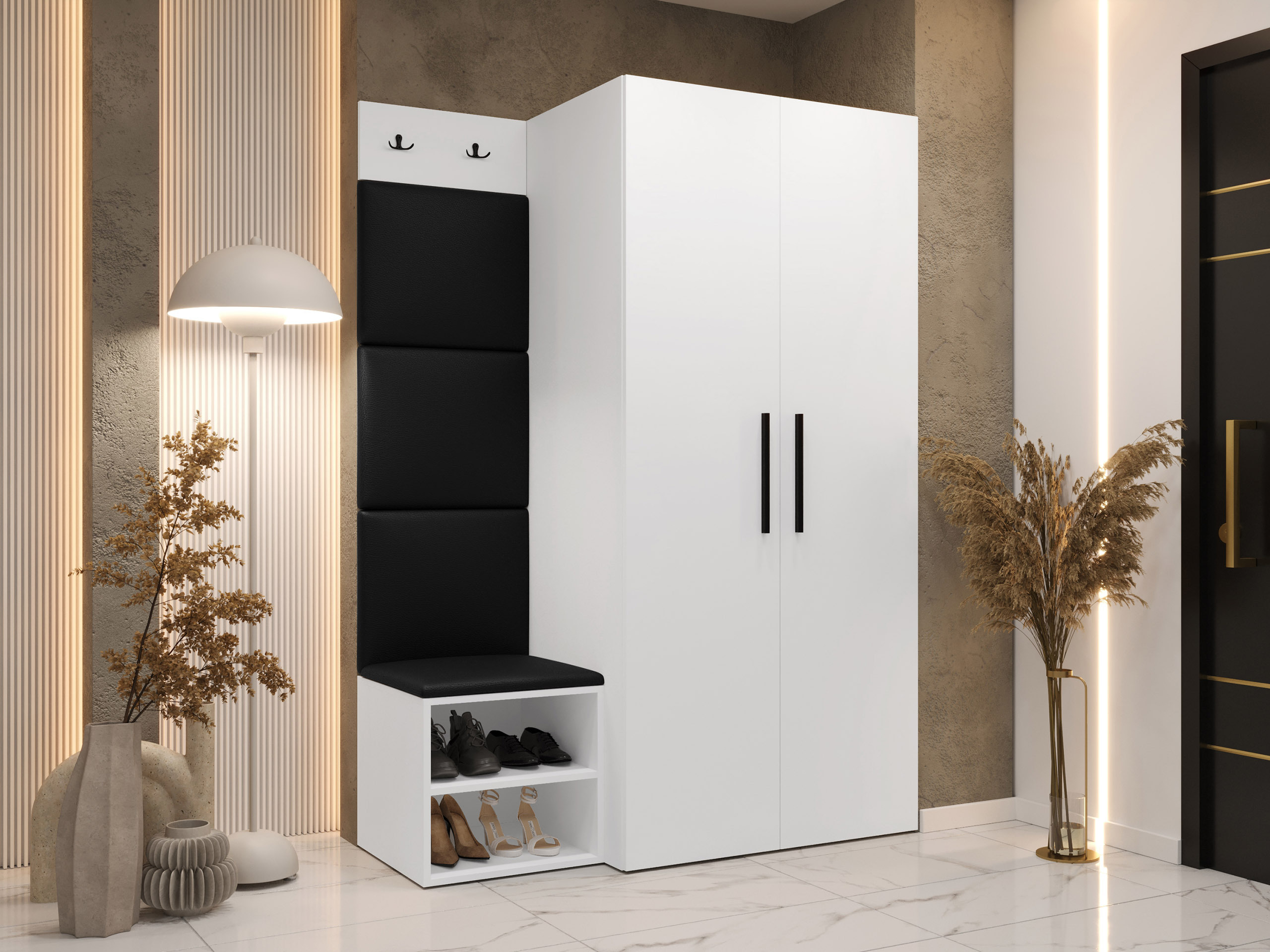 Komplet za predsobo Hartford 523 (Bela)