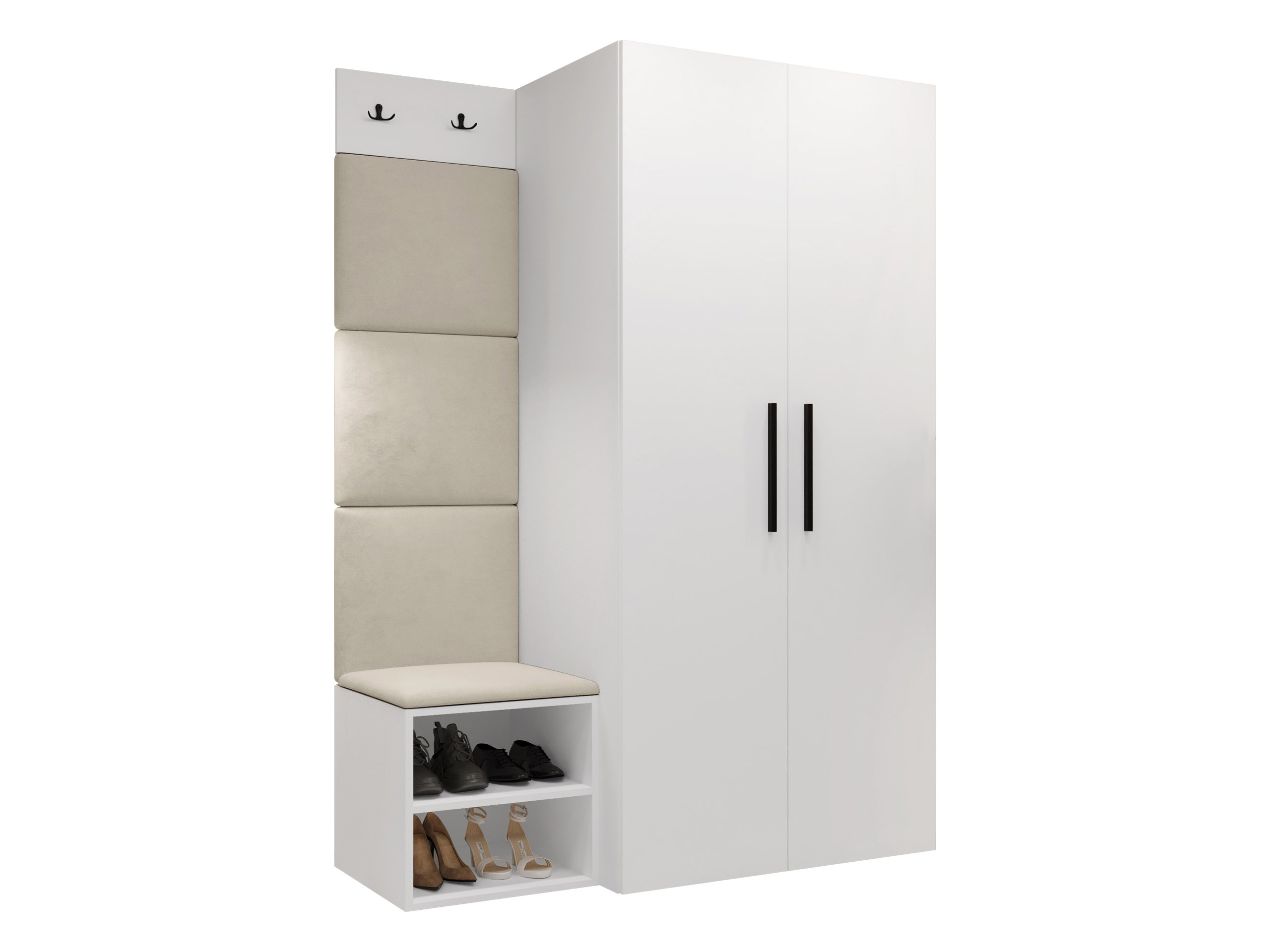 Komplet za predsobo Nitos IV (Bela)