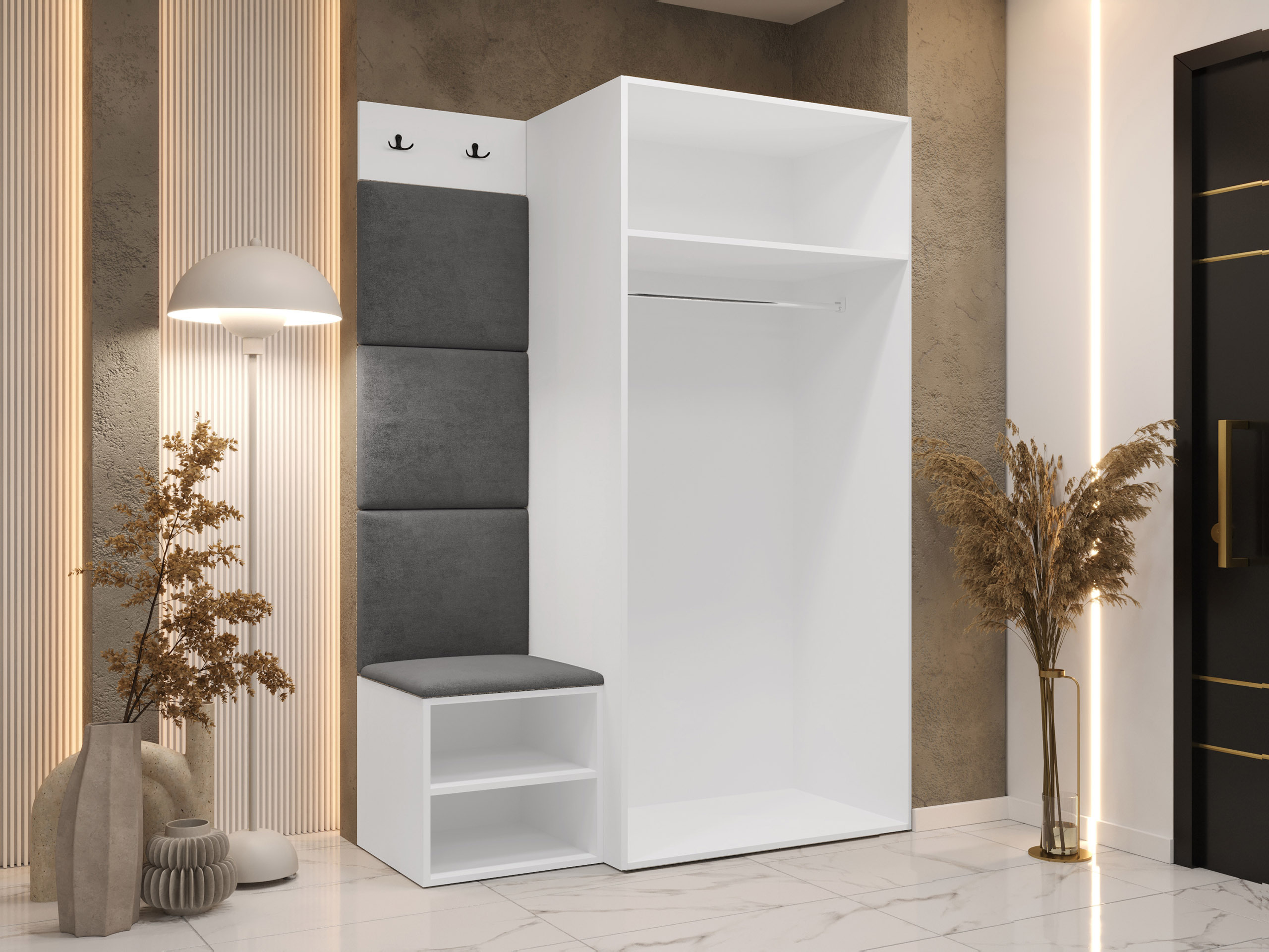 Komplet za predsobo Nitos IV (Bela)