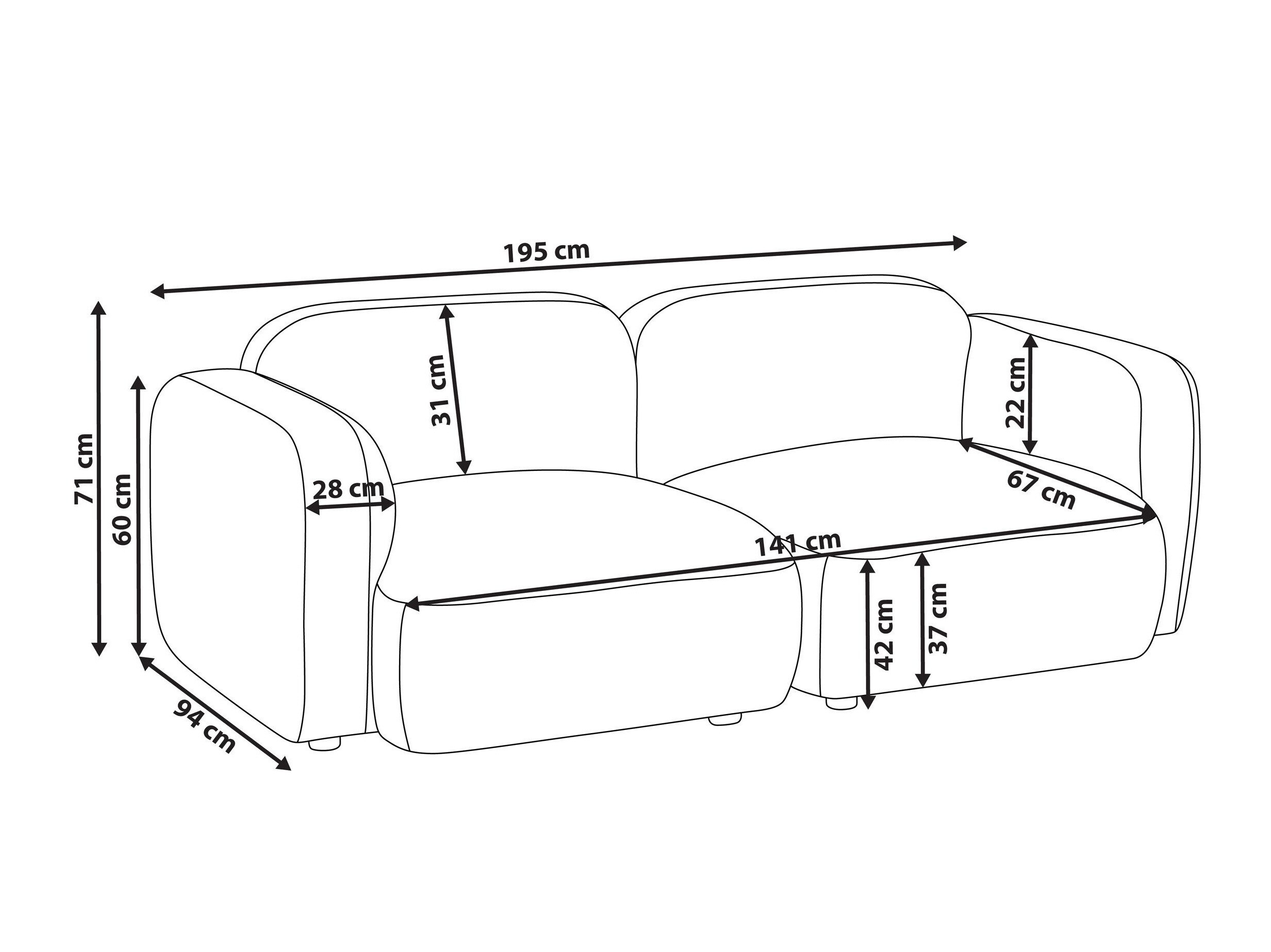 Modularni kavč Berwyn 3067 (Taupe)