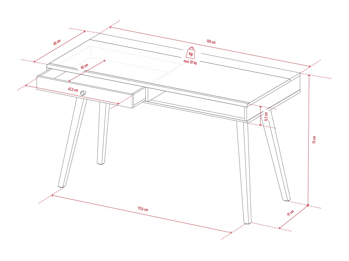 Pisalna miza Ruvruvi 115