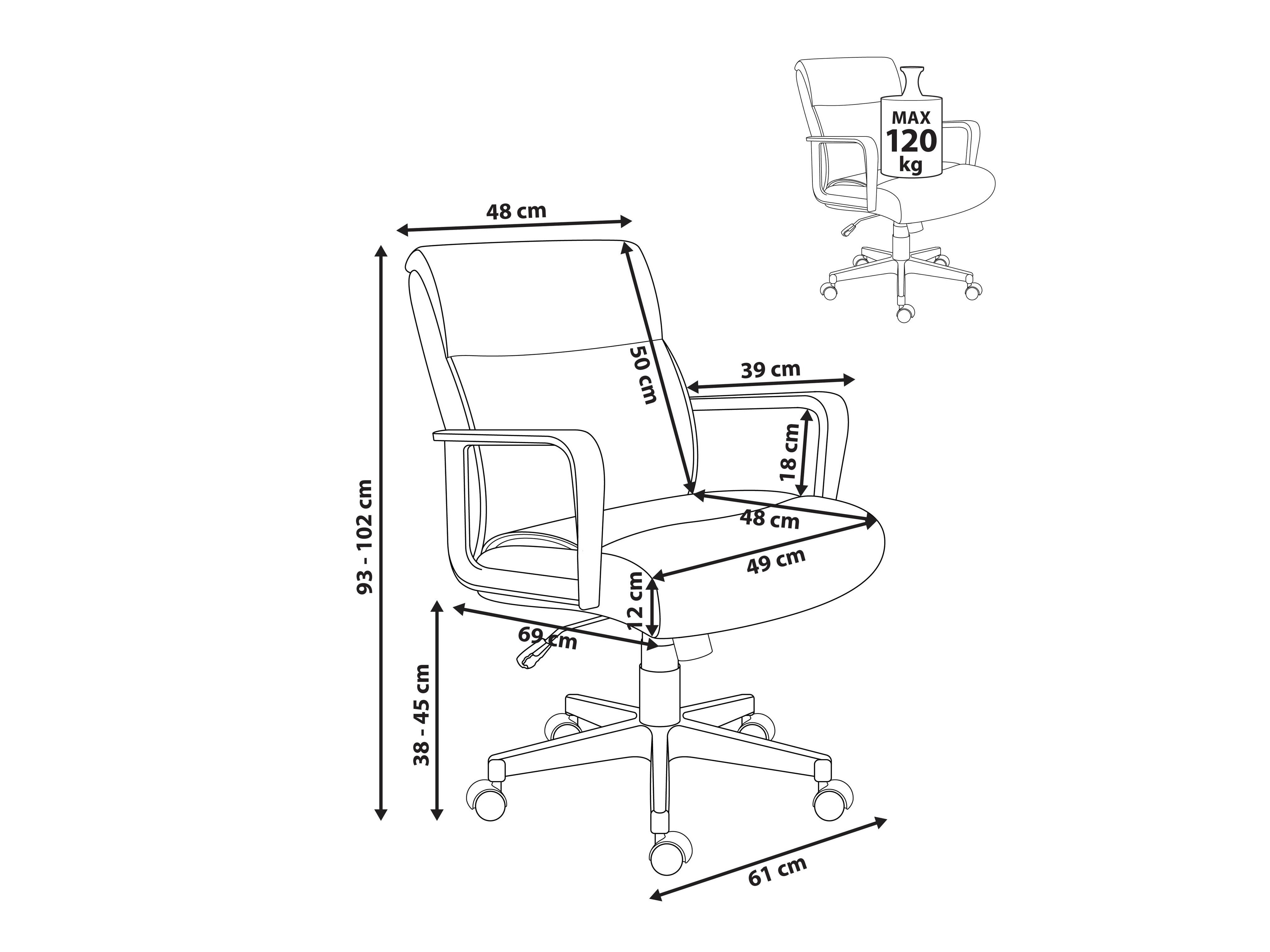 Pisarniški stol Berwyn 3142 (Bež)